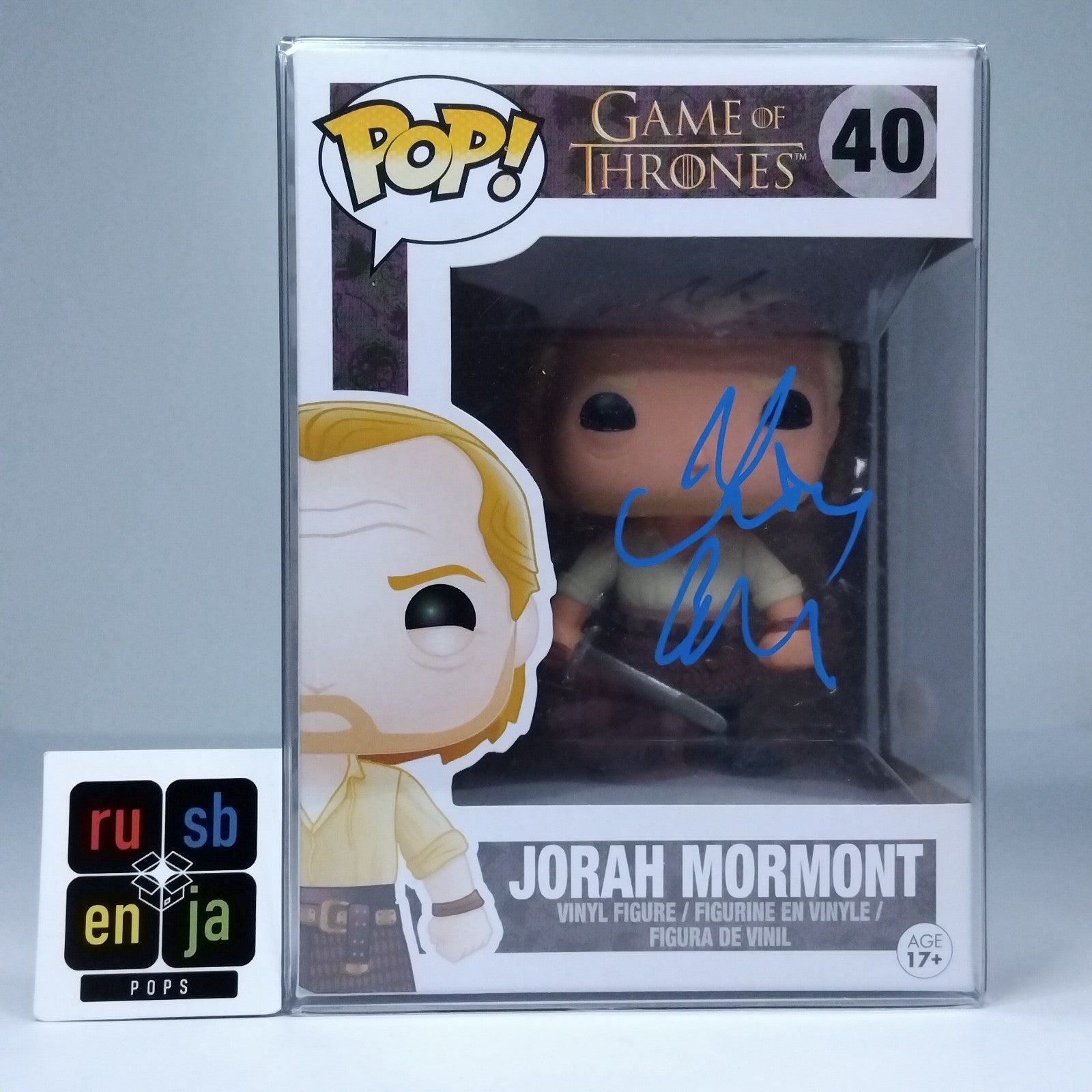 Funko Pop! TV Game of Thrones Jorah Mormont Signed Iain Glen COA #40 W
