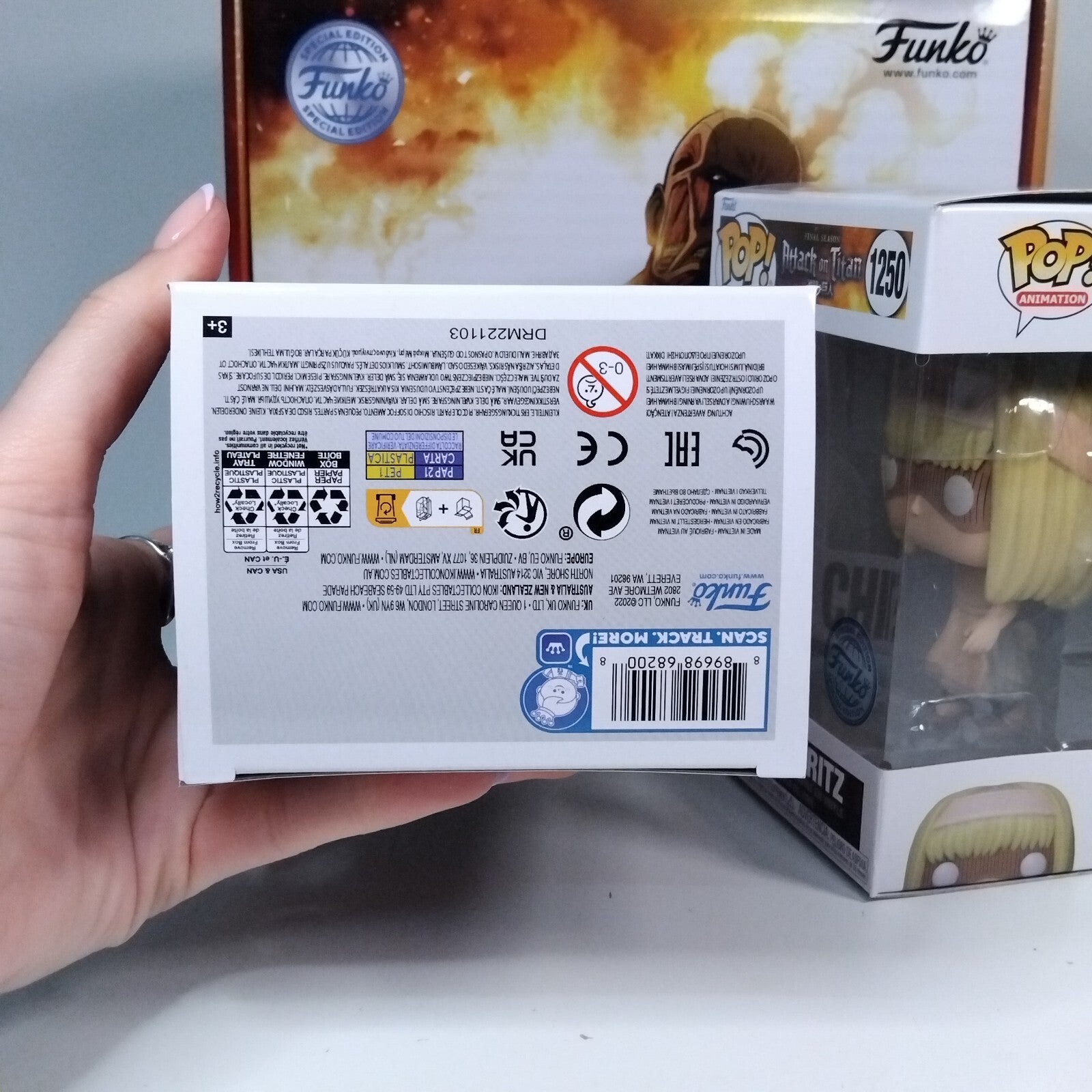 Funko Pop! Anime Attack Titan Collectors Box Child Eren & Ymir Fritz #1250 #1251