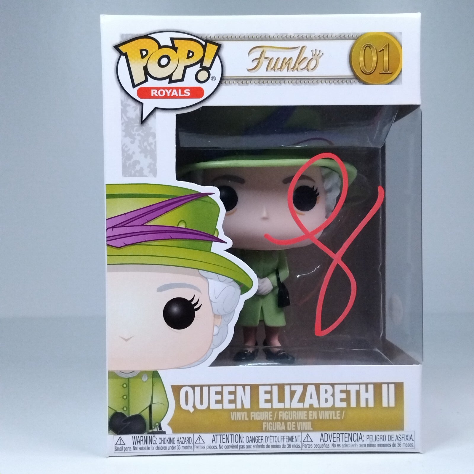 Funko Pop! Royals TV The Crown Queen Elizabeth II Signed Claire Foy COA #01 WS