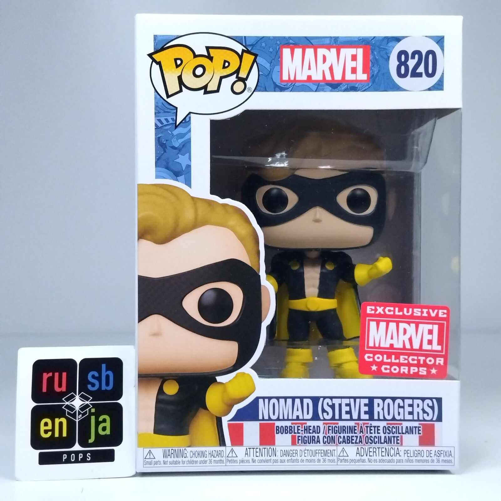 Funko Pop! Marvel Nomad Steve Rogers Captain America Collector Corps #820