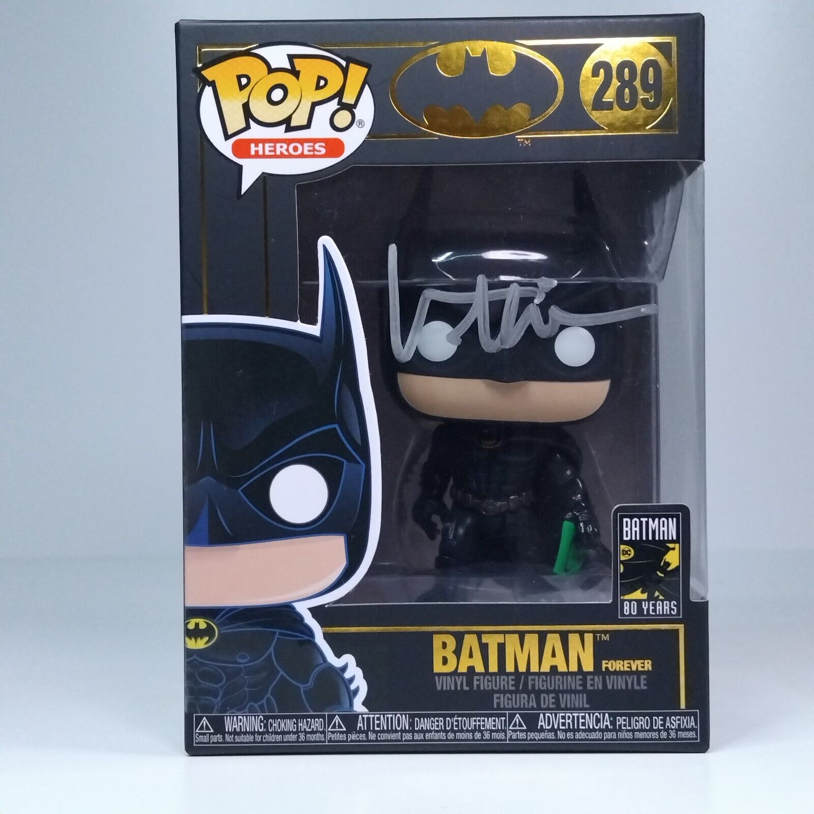 Funko Pop! DC Heroes Batman Signed Val Kilmer COA #289