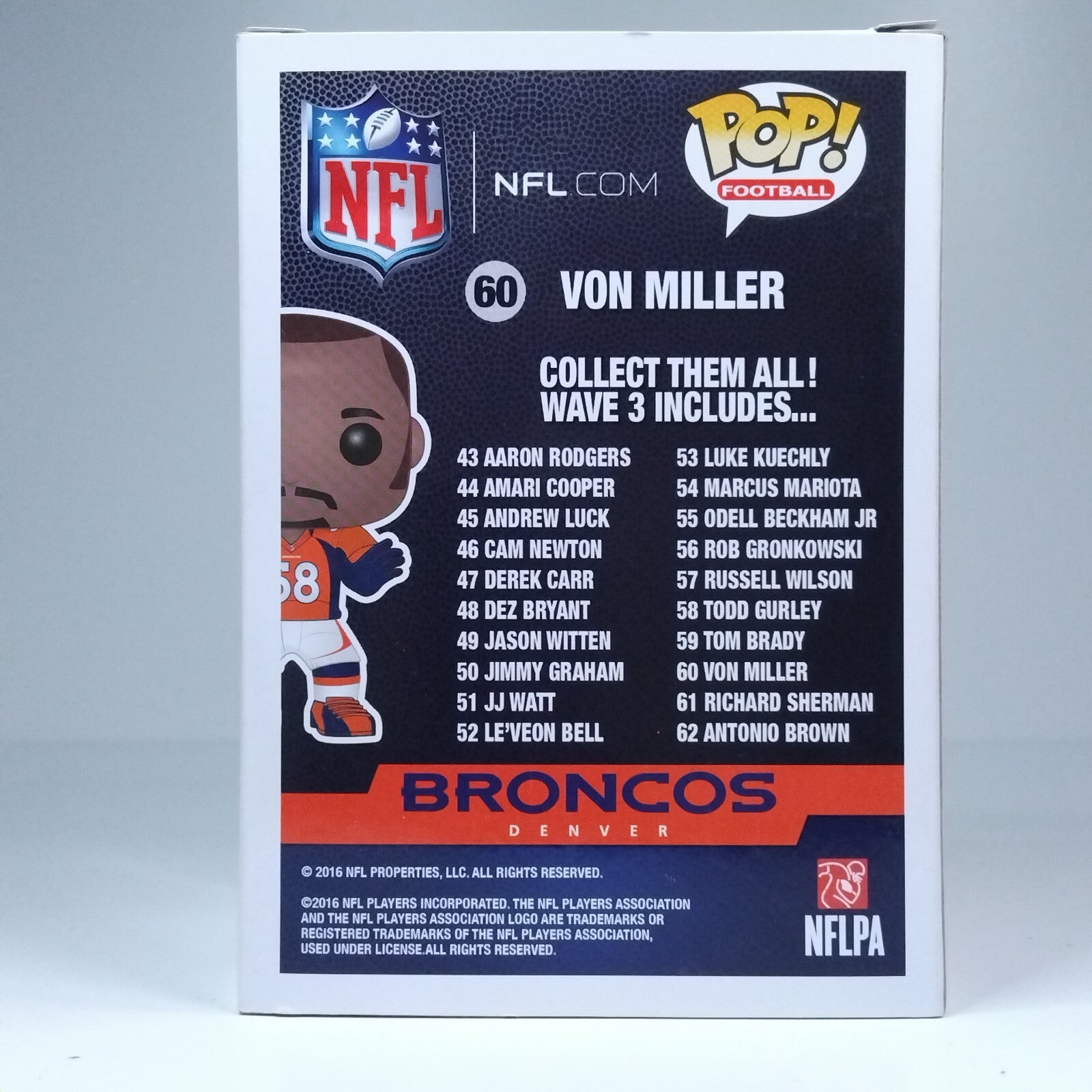 Funko Pop! Sports NFL Football Broncos Denver Von Miller #60