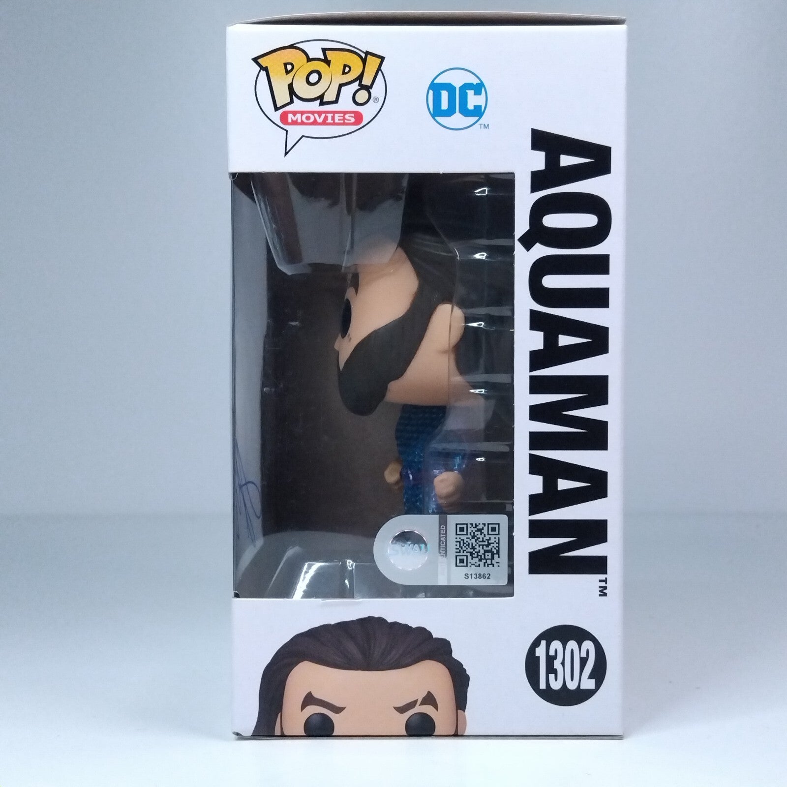 Funko Pop! DC Heroes Aquaman Signed x 2 Jason Momoa COA #1302