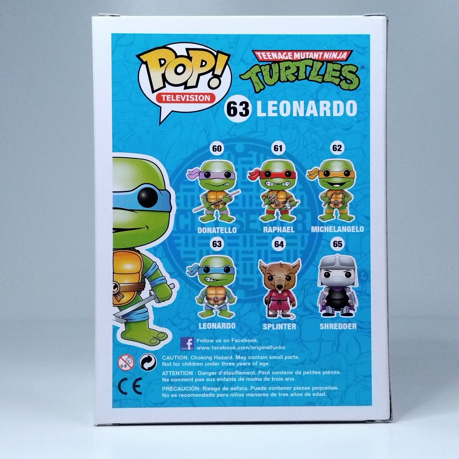 Funko Pop! TMNT Teenage Mutant Ninja Turtles Leonardo Signed Cam Clarke COA #63