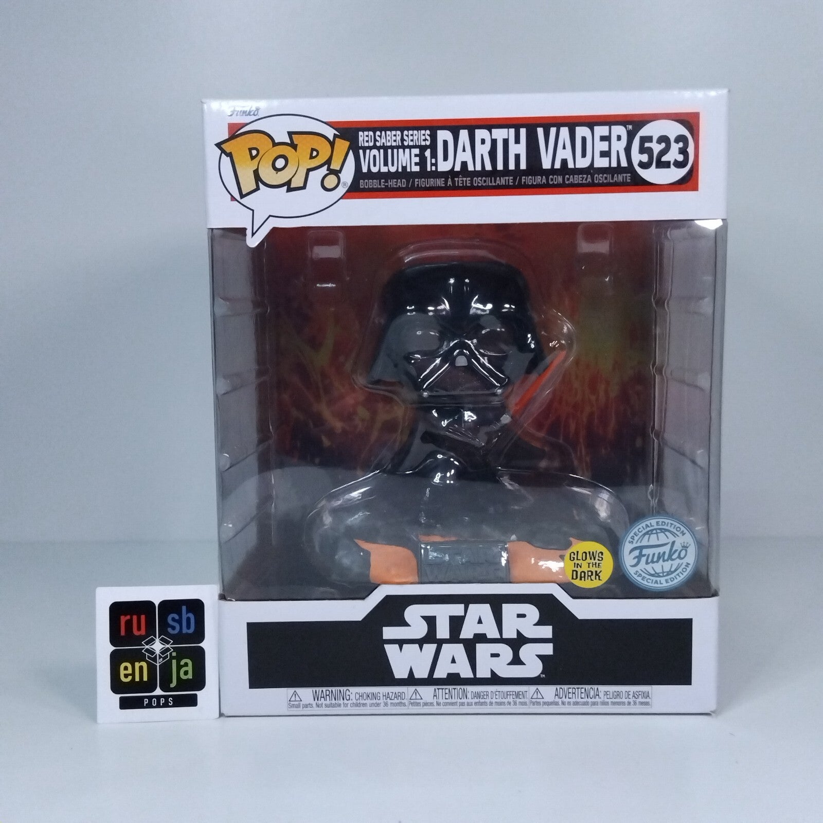 Funko Pop! Star Wars Red Saber Series Volume 1 Darth Vader Glows Special #523