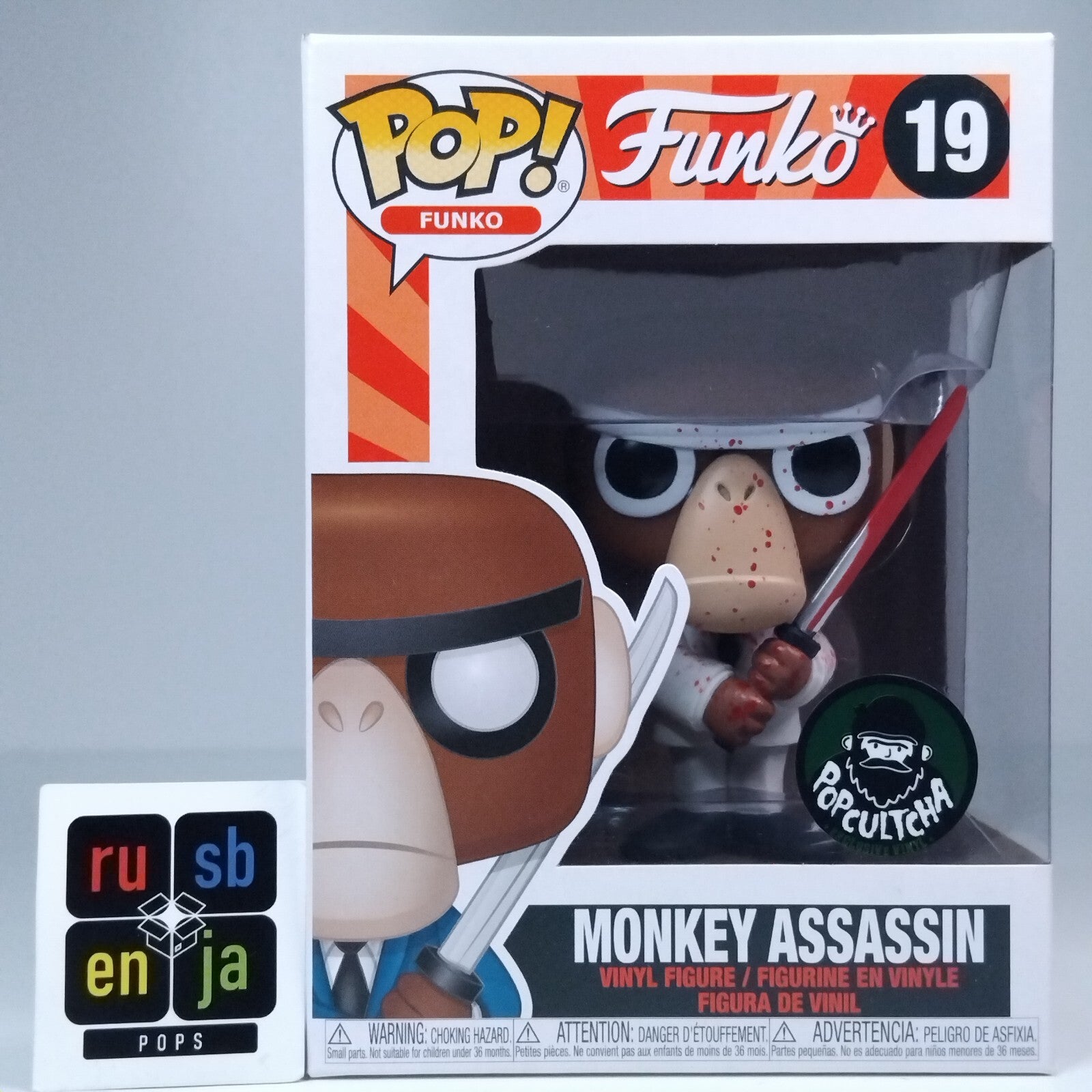 Funko Pop! Originals Spastik Plastik Monkey Assassin White Bloody Exclusive #19