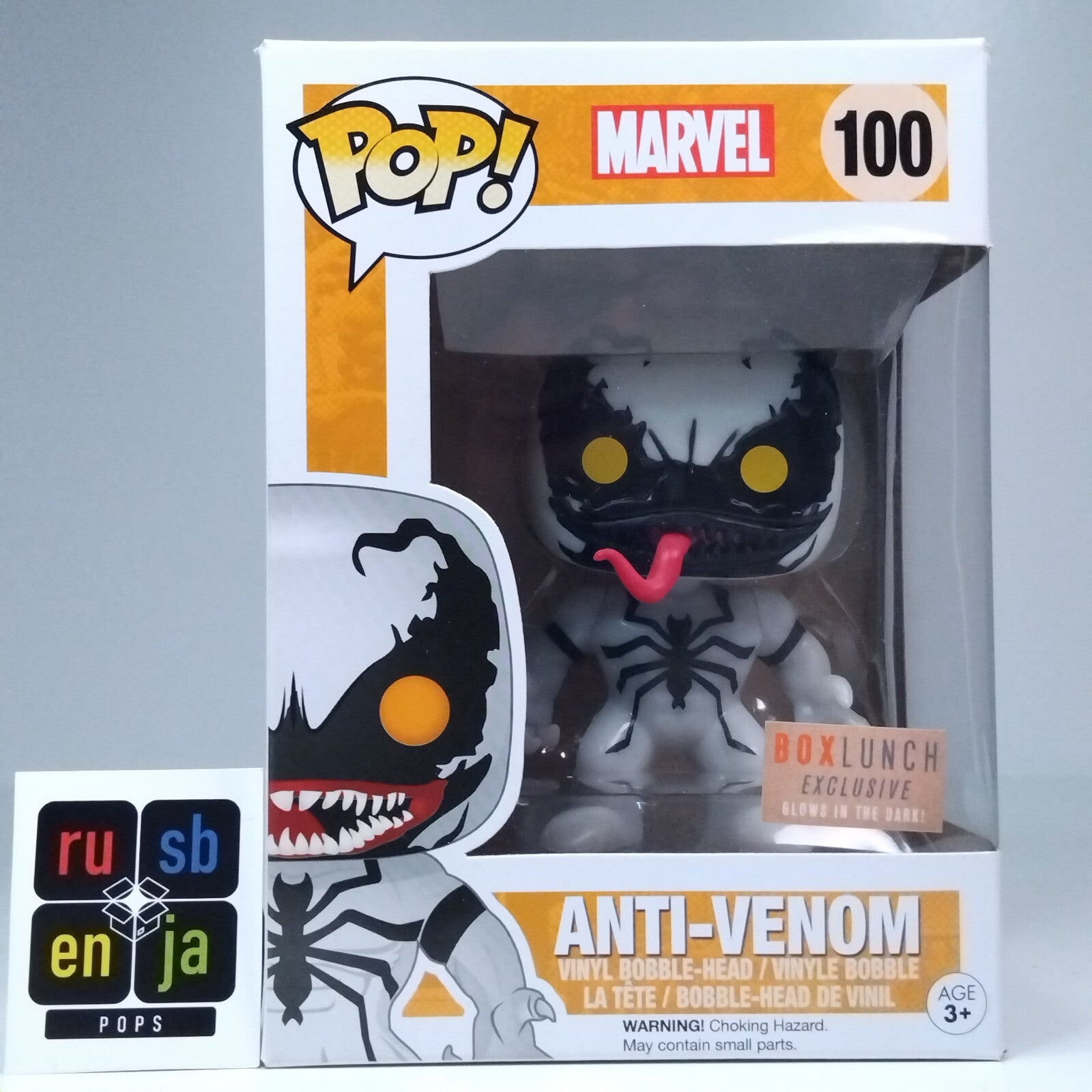 Funko Pop! Marvel Anti-Venom Boxlunch Glows in the Dark Exclusive #100