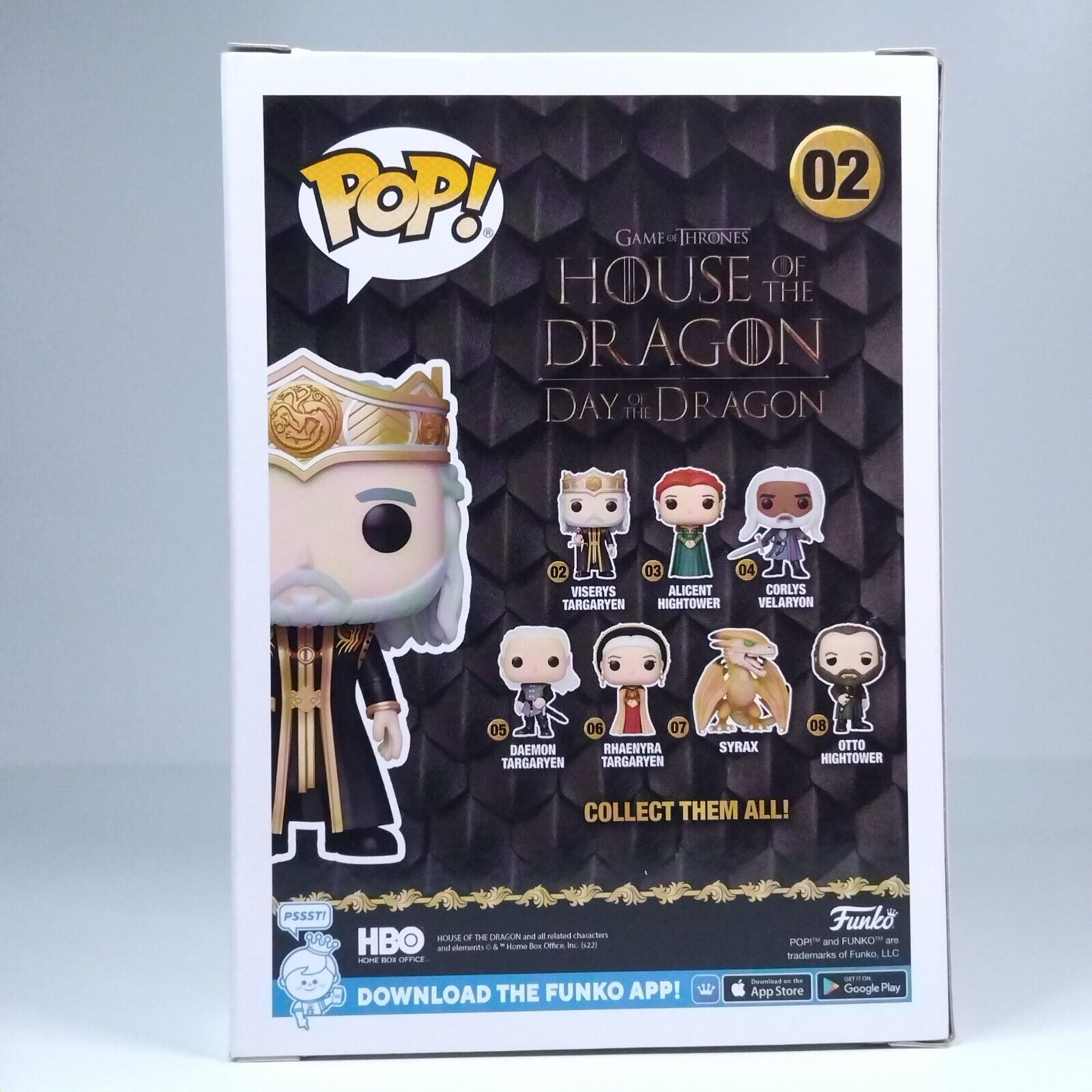 Funko Pop! TV House of Dragon Viserys Targaryen Signed Paddy Considine COA #02