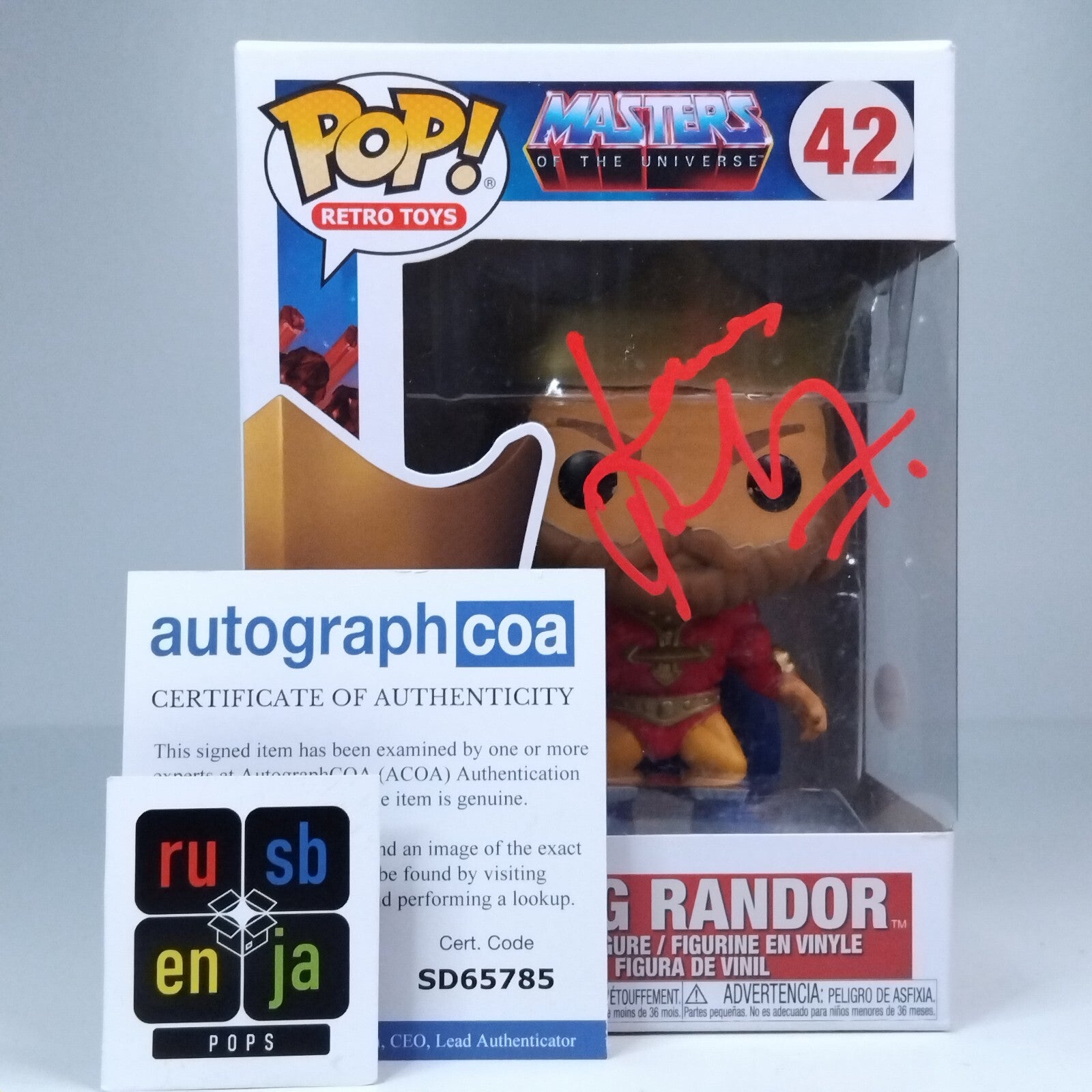 Funko Pop! MOTU Masters of Universe King Randor Signed James Purefoy #42 WS