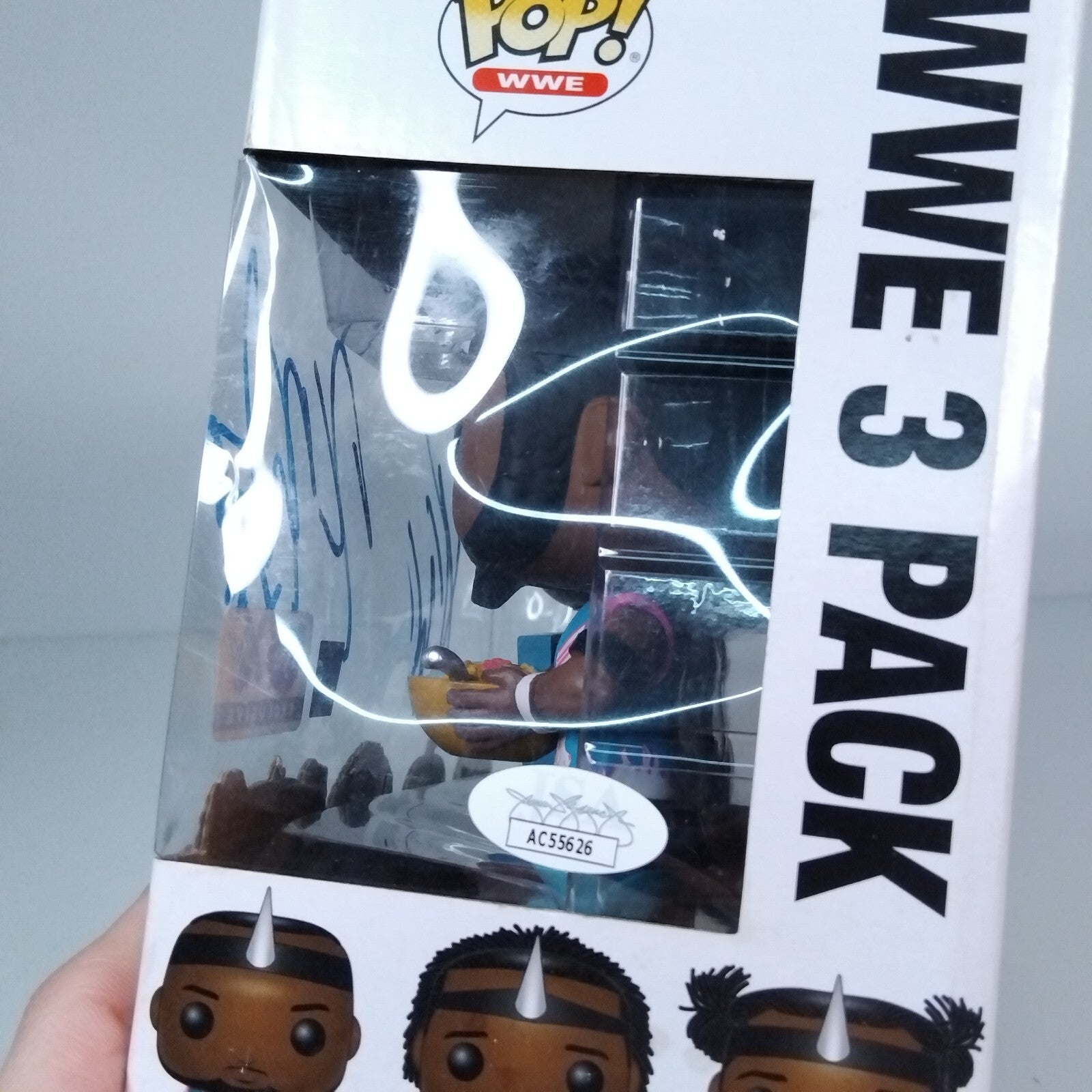 Funko Pop! WWE The New Day Big E Kofi Xavier Triple Signed w/COA 3 Pack