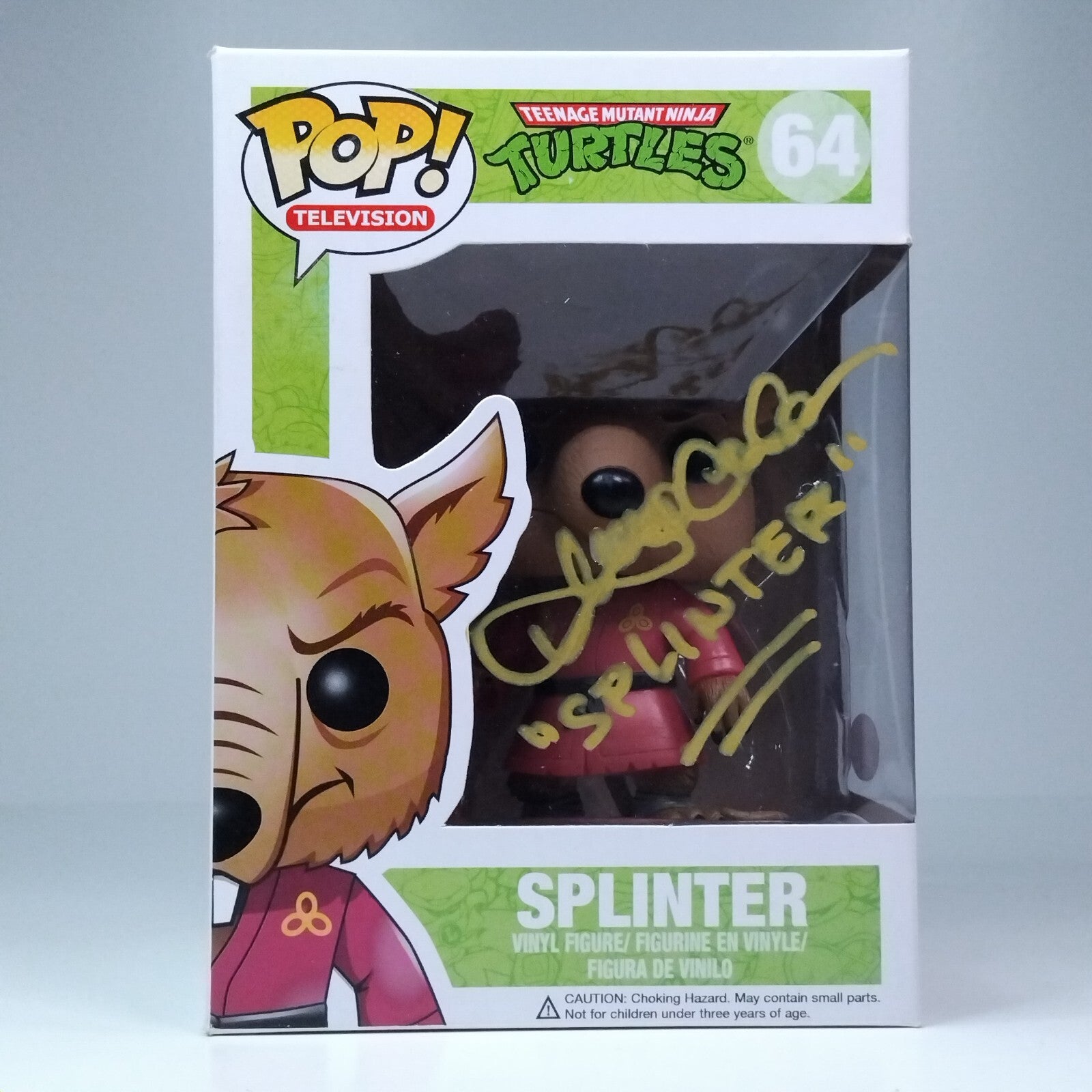Funko Pop! Teenage Mutant Ninja Turtles Splinter Signed Townsend Coleman COA #64