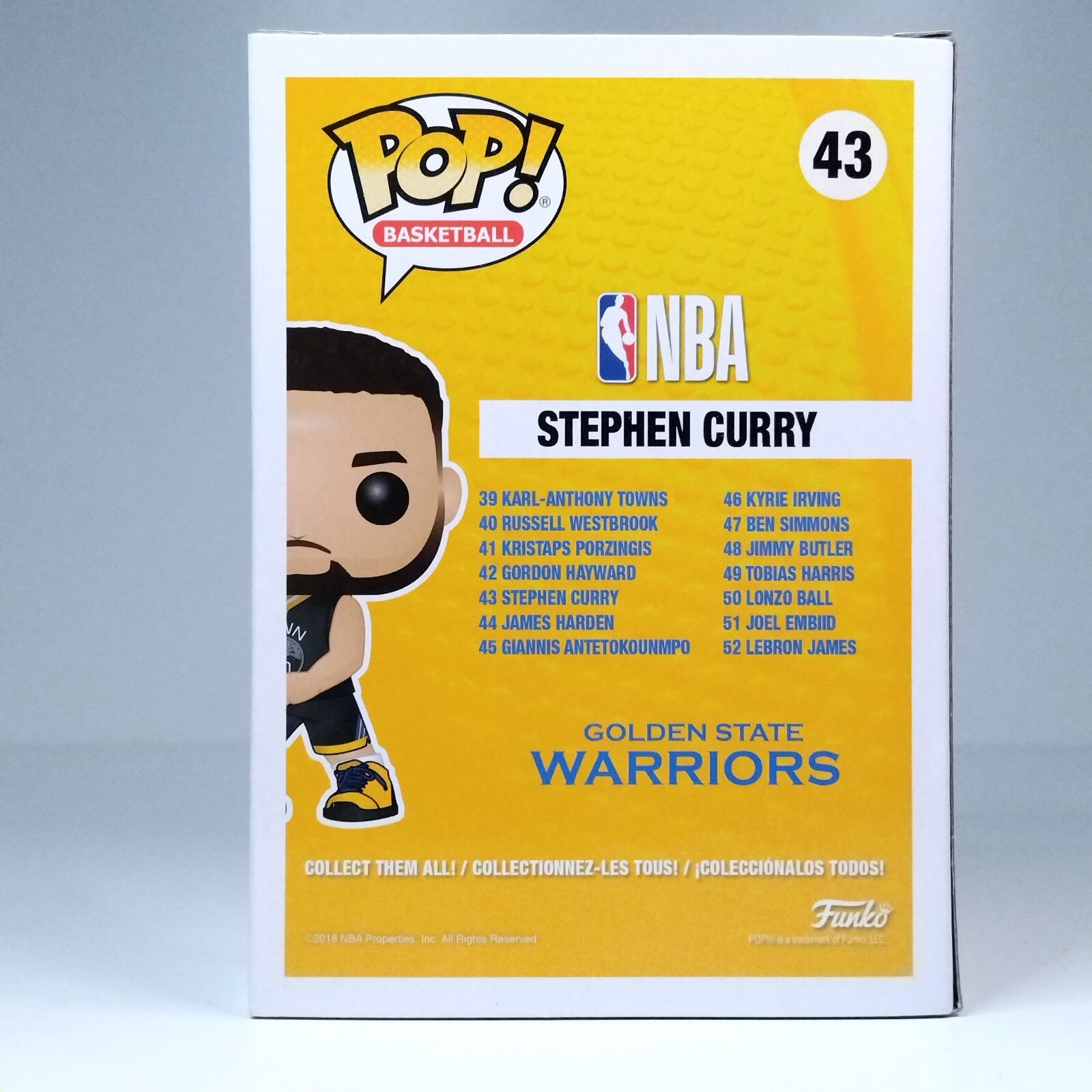 Funko Pop! Sports NBA Basketball Golden State Warriors Stephen Steph Curry #43