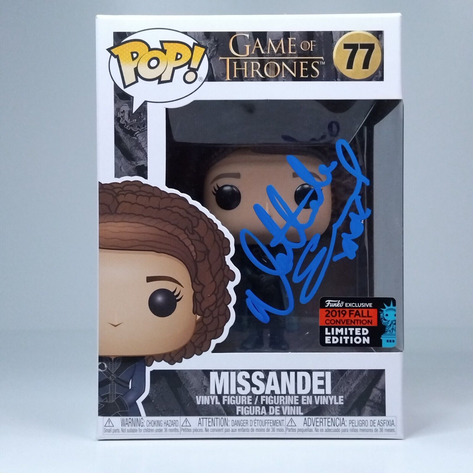 Funko Pop! TV Game of Thrones Missandei Signed Nathalie Emmanuel COA #77 WS