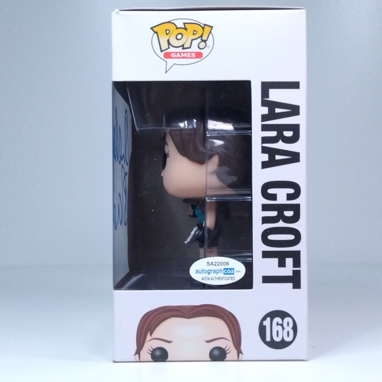 Funko Pop! Games Lara Croft Signed Shelley Blond Voice Actor 1996 COA #168