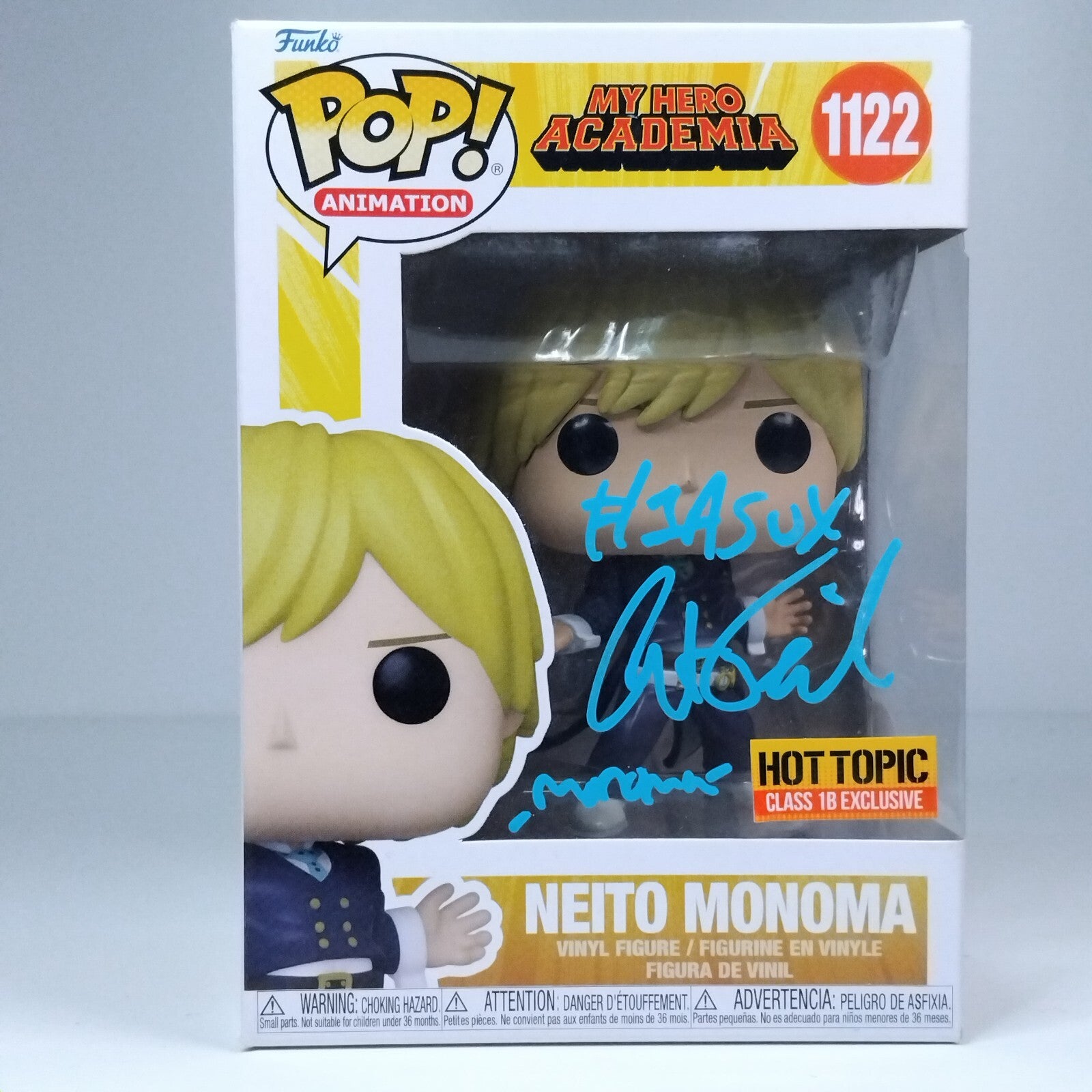 Funko Pop! Anime MHA My Hero Academia Neito Monoma Signed Austin Tindle #1122