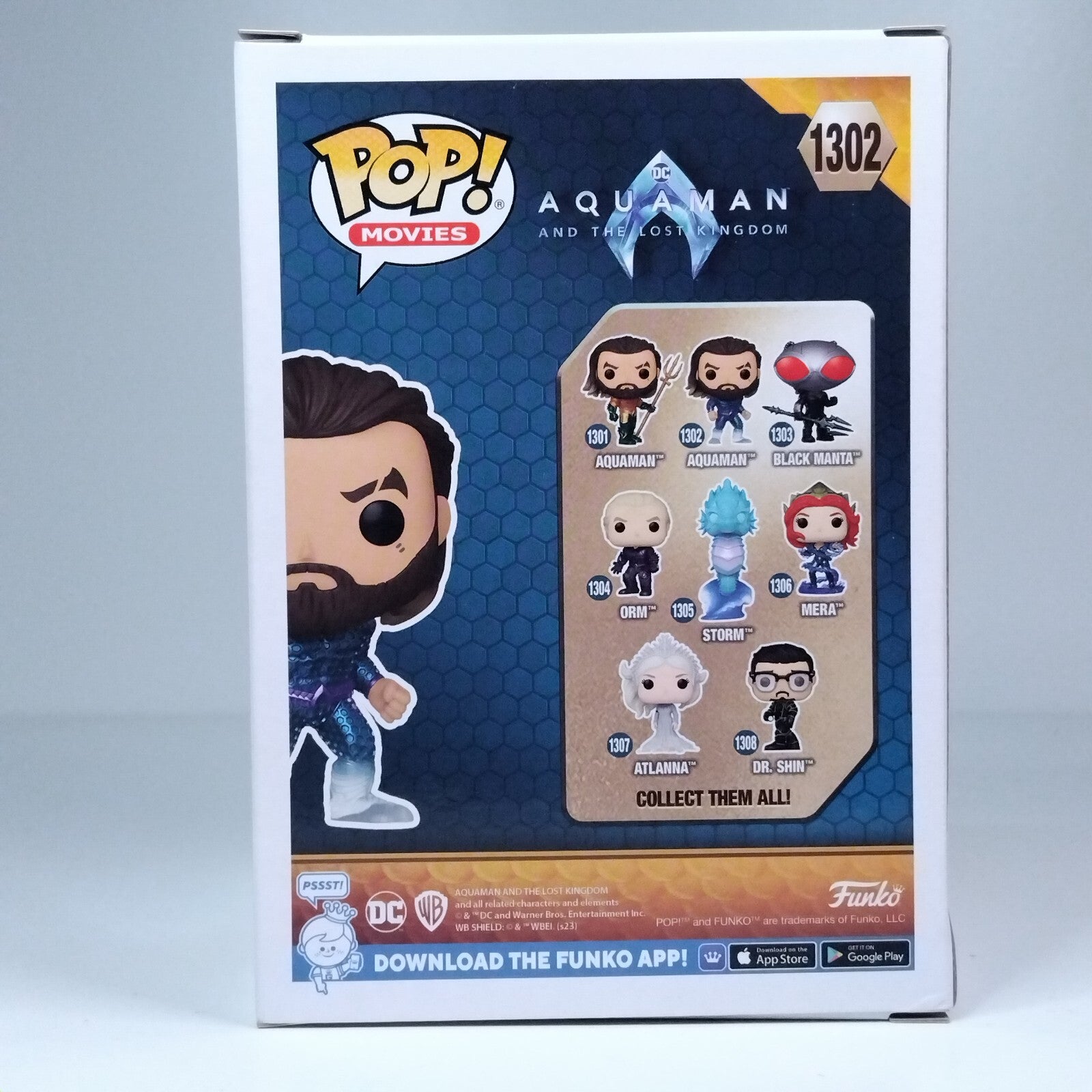 Funko Pop! DC Heroes Aquaman Signed x 2 Jason Momoa COA #1302