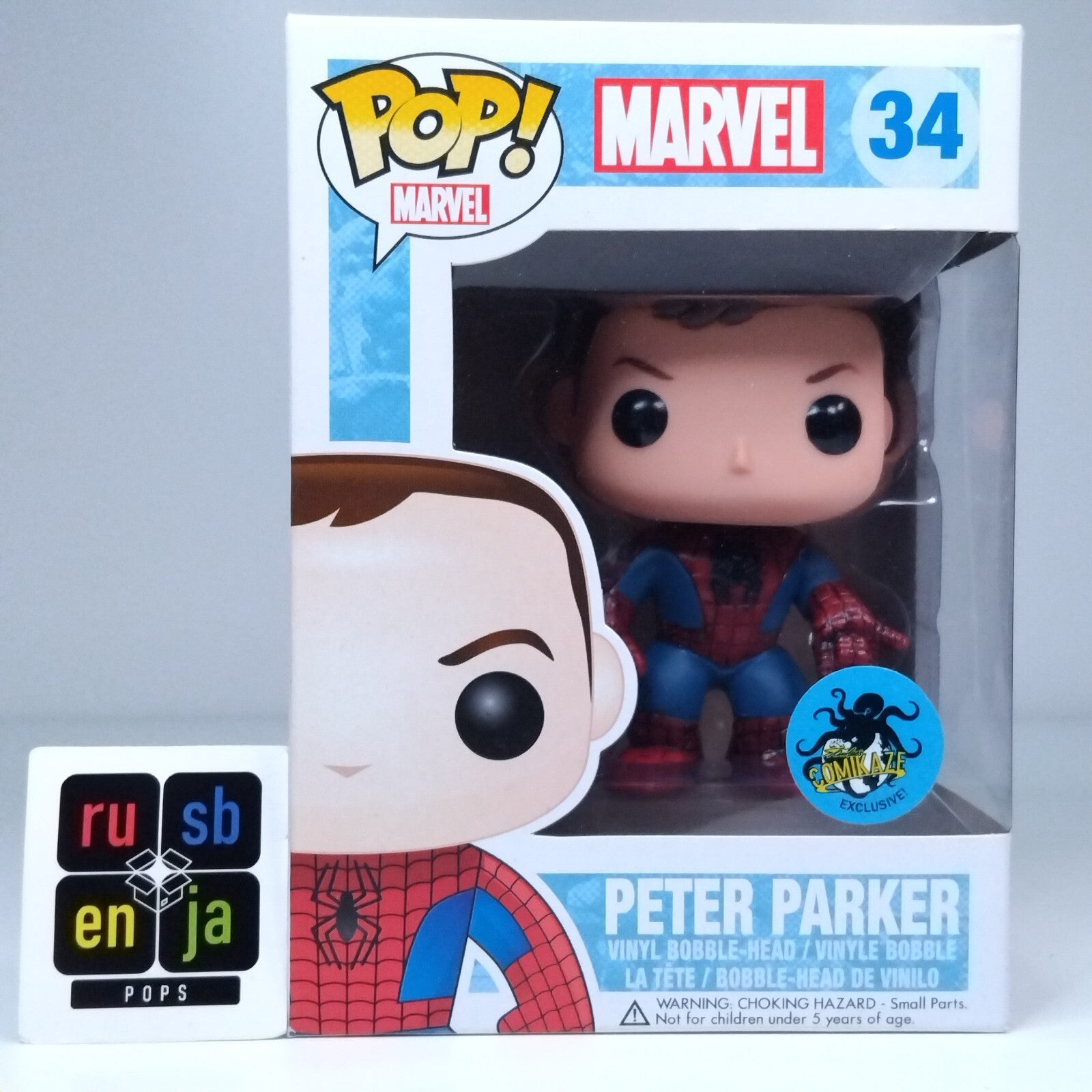 Funko Pop! Marvel Spider-Man Peter Parker Comikaze Exclusive #34