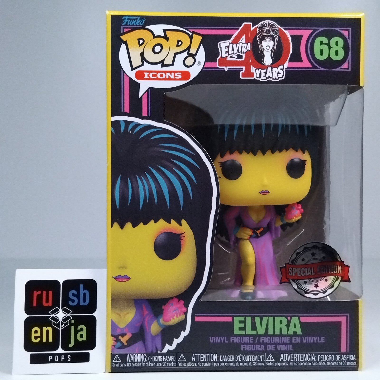 Funko Pop! Icons Blacklight Elvira Special Edition #68