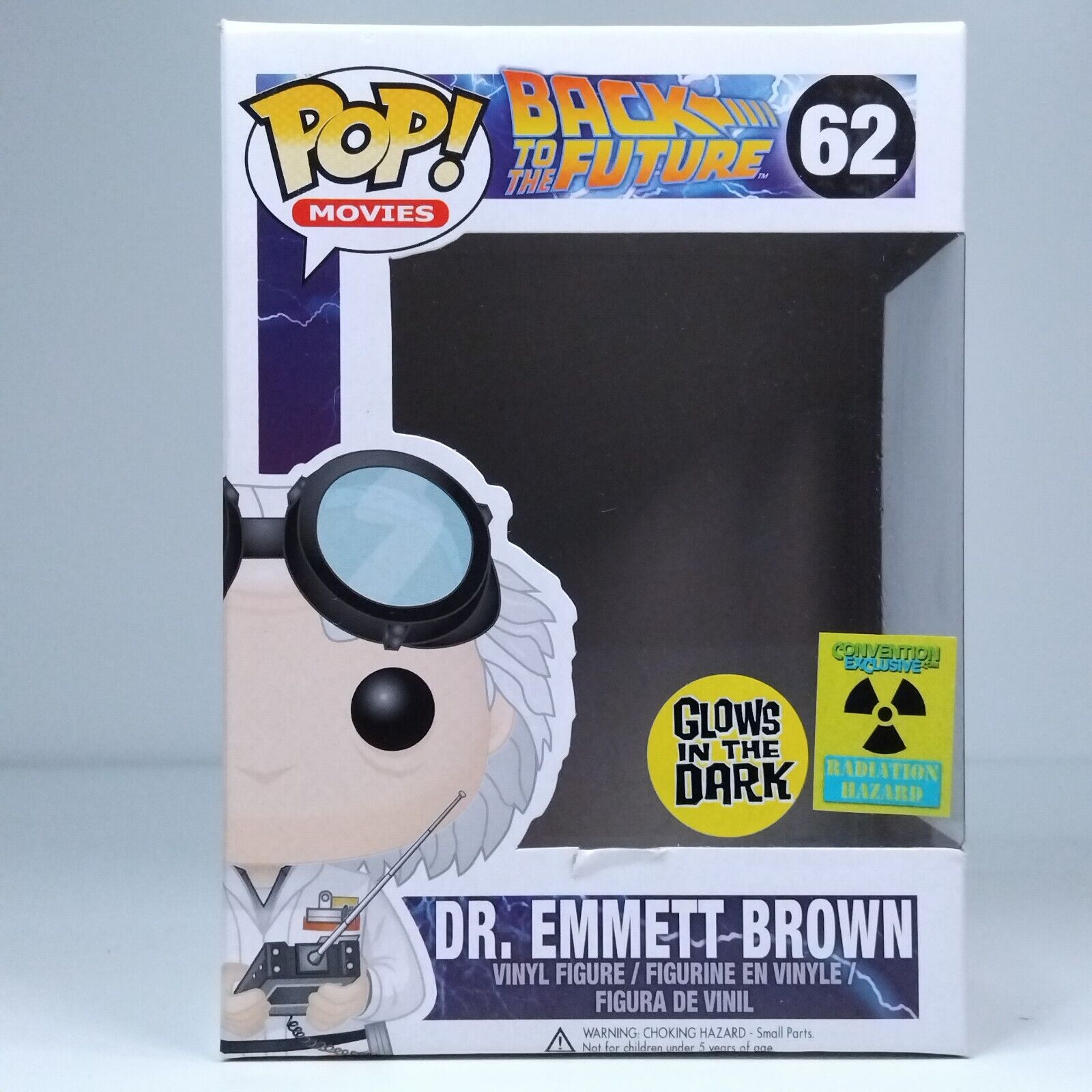 Funko Pop! Movies Back to Future Dr. Emmett Brown Glows Exclusive #62 BOX ONLY