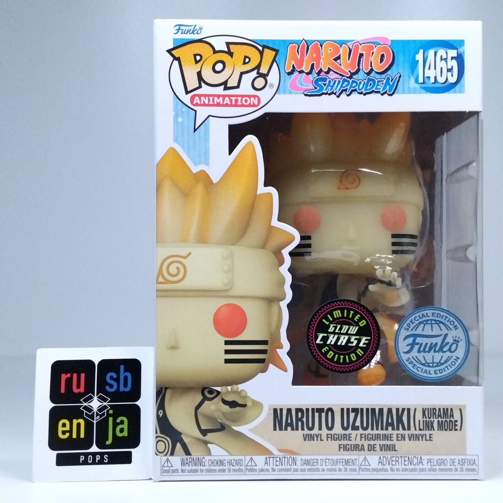 Funko Pop! Anime Naruto Uzumaki Kurama Link Mode Glow Chase Edition #1465