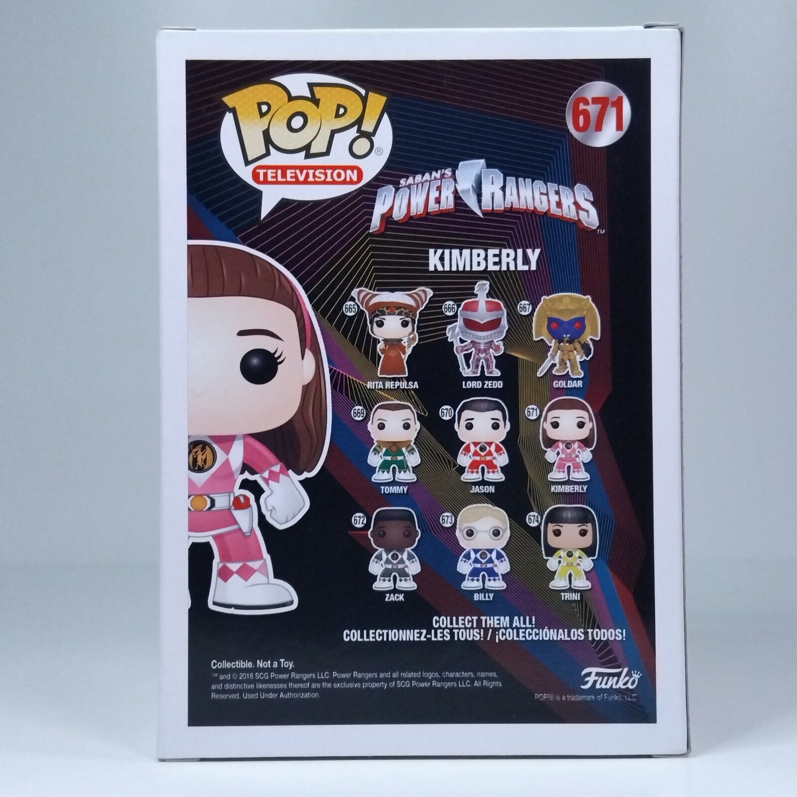 Funko Pop! TV Retro Power Rangers Kimberly Signed Amy Jo Johnson COA #671