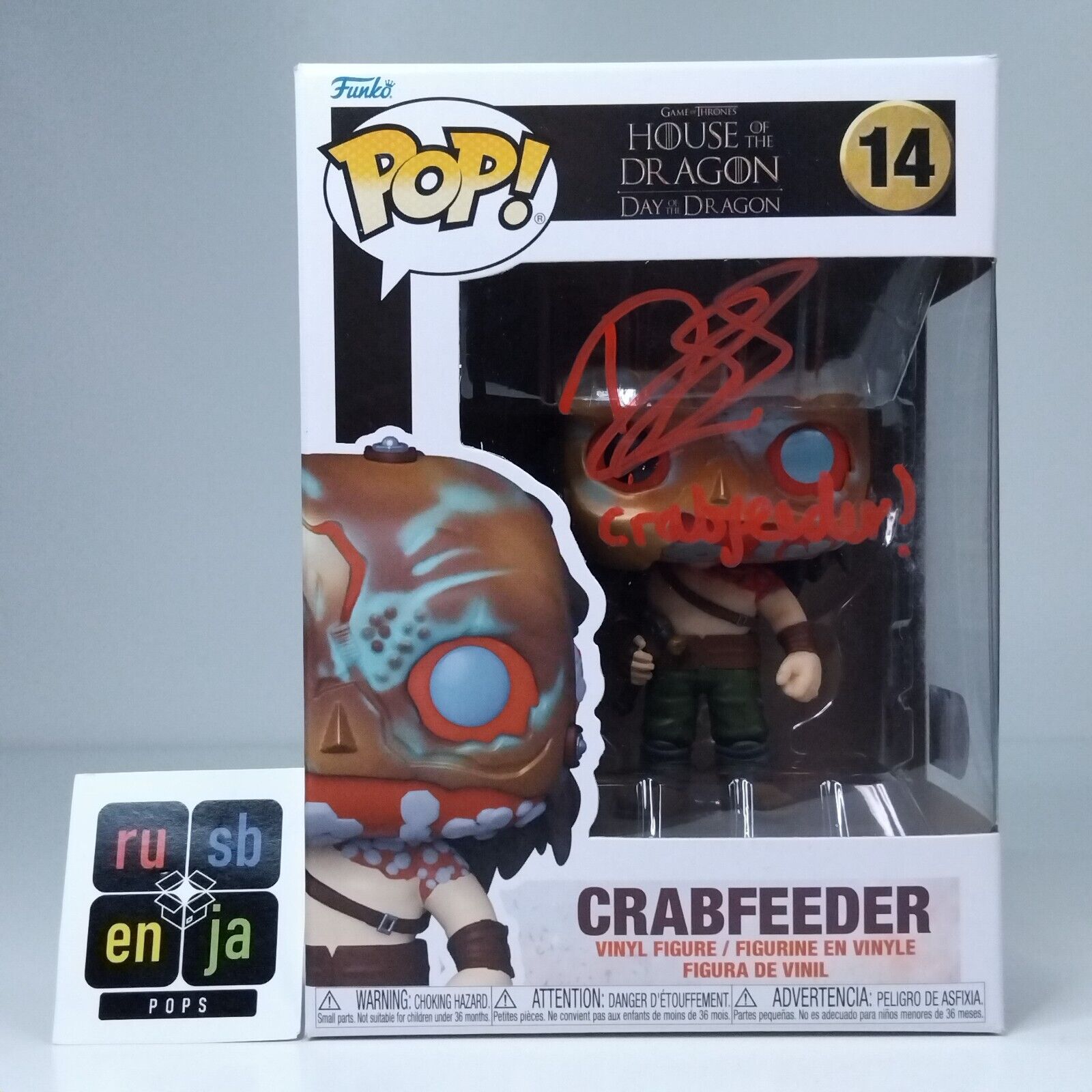 Funko Pop! TV House of Dragon Crabfeeder Signed Daniel Scott Smith COA #14