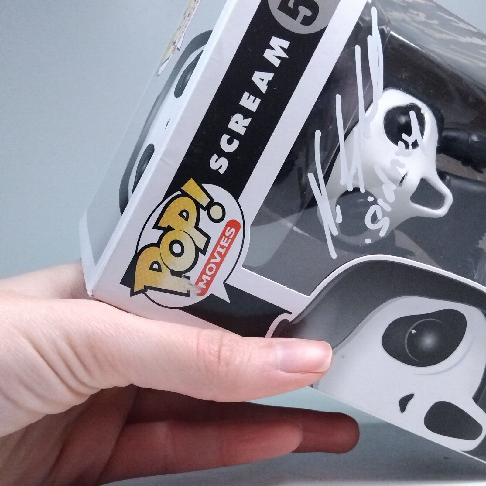 Funko Pop! Movies Horror Scream Ghost Face Signed & Quoted Neve Campbell COA #51
