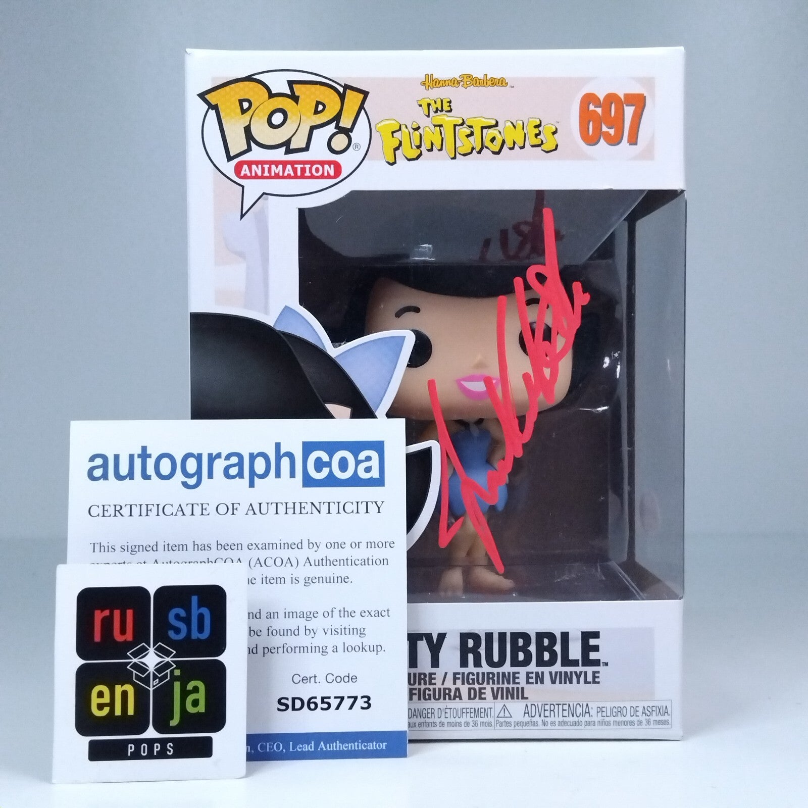 Funko Pop! Animation Flintstones Betty Rubble Signed Jane Krakowski COA #697 WS