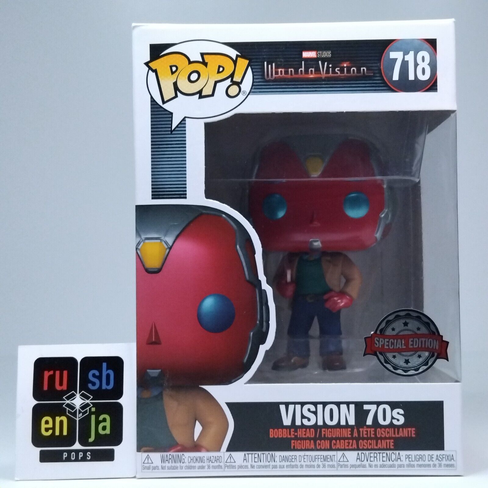 Funko Pop! Marvel Wandavision Vision 70s Metallic Special Edition #718