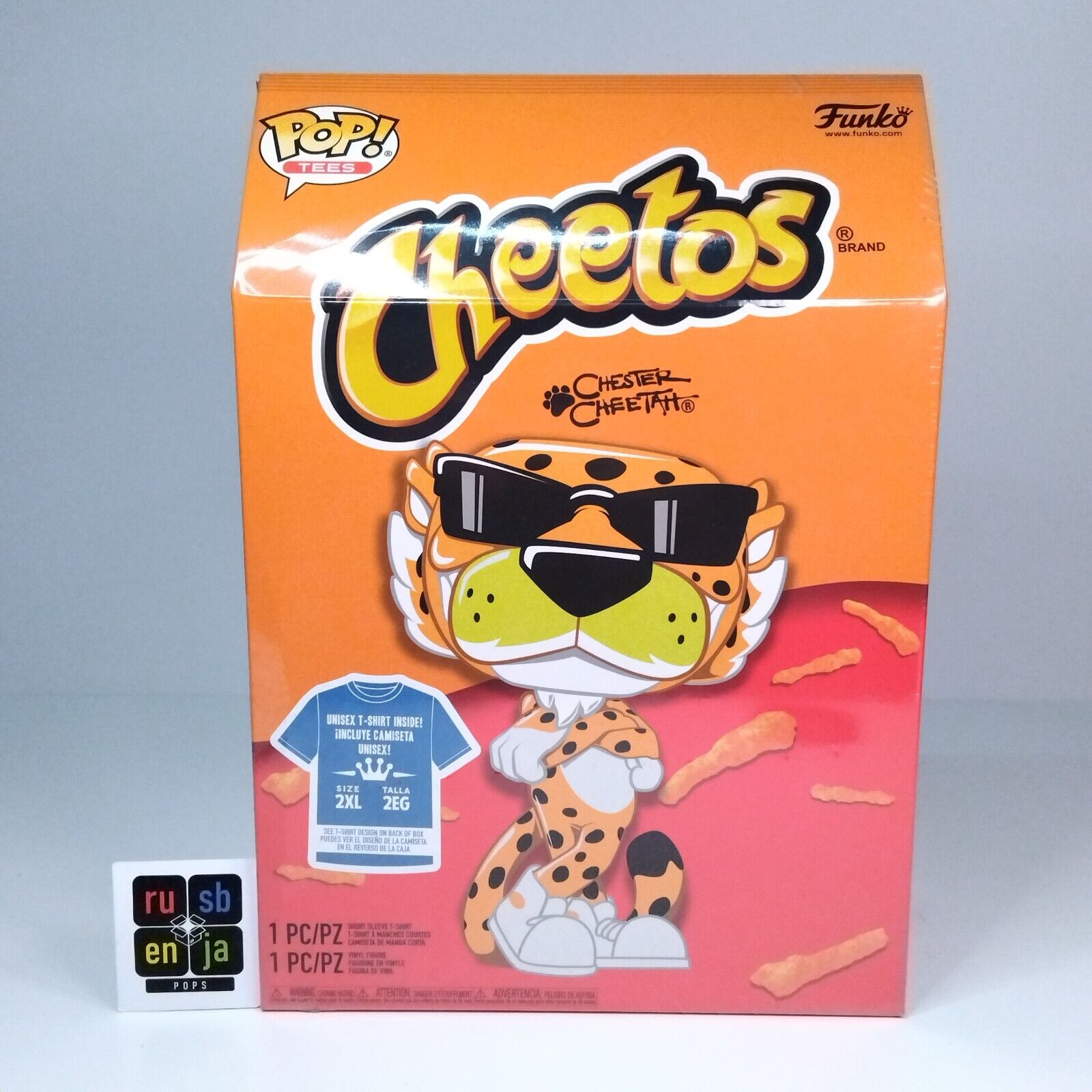 Funko Pop! Tees Ad Icons Cheetos Chester Cheetah Glows SEALED 2XL T-Shirt #77