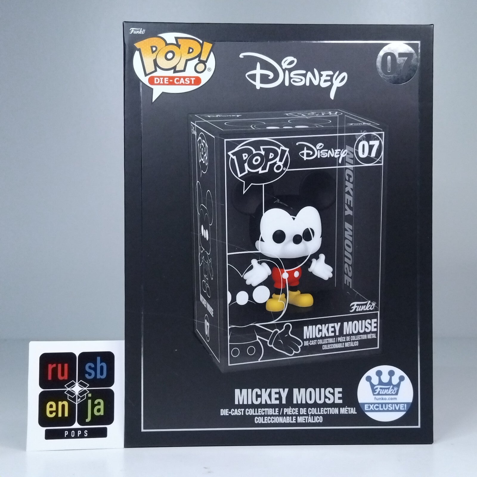 Funko Pop! Disney Diecast Mickey Mouse Silver Chase Edition #07