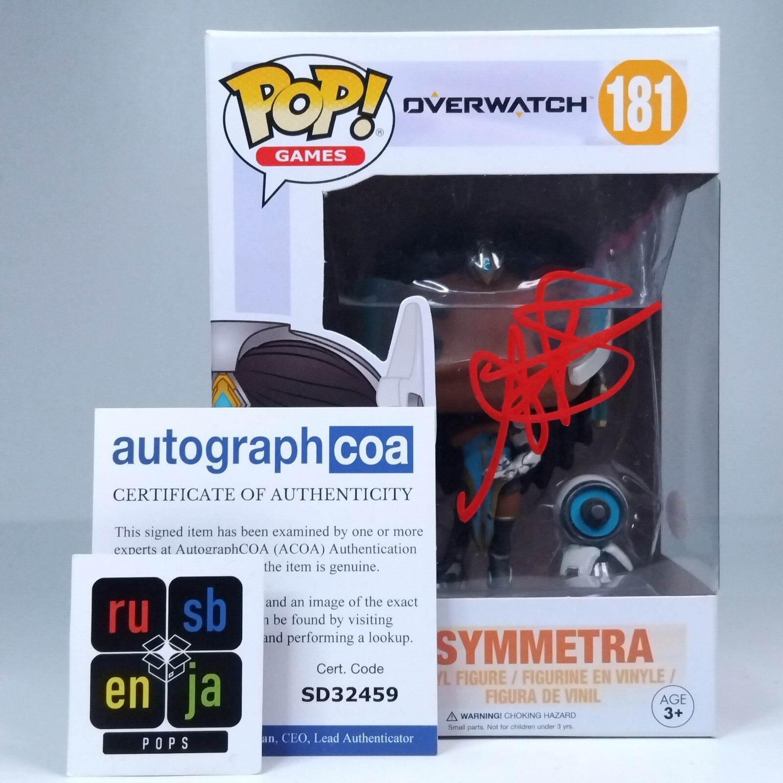 Funko Pop! Games Overwatch Symmetra Signed Anjali Bhimani COA #181 WS