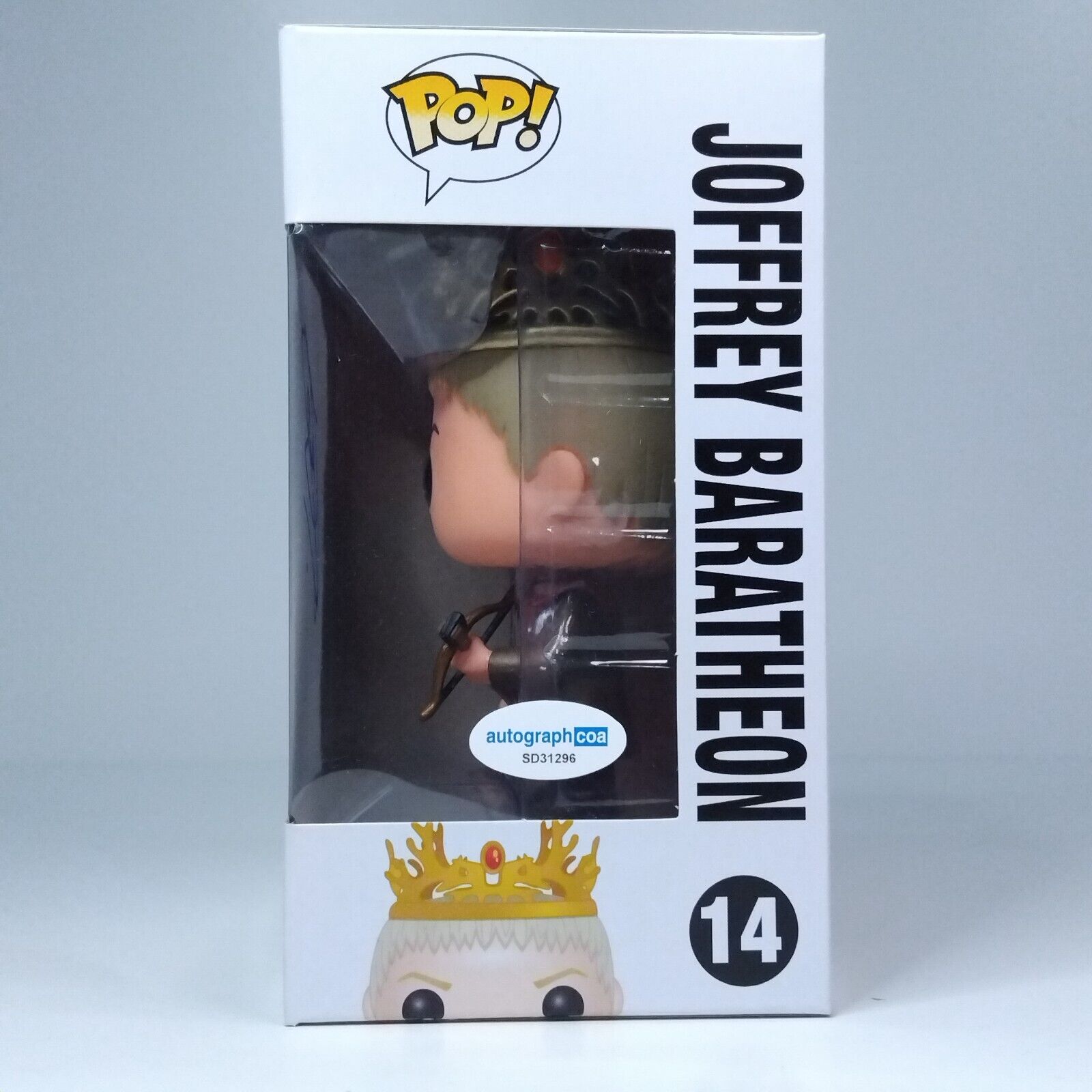 Funko Pop! TV Game of Thrones Joffrey Baratheon Signed Jack Gleeson COA #14 WS