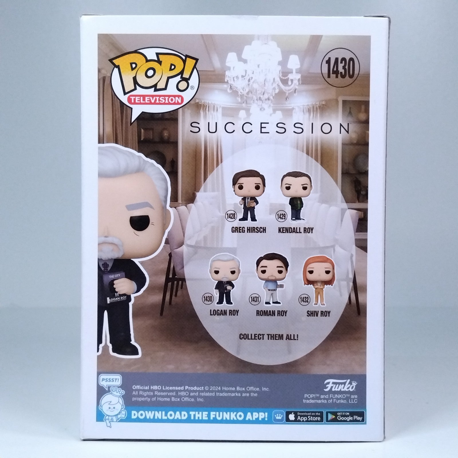 Funko Pop! TV Succession Logan Roy Signed & Quoted Brian Cox COA #1430