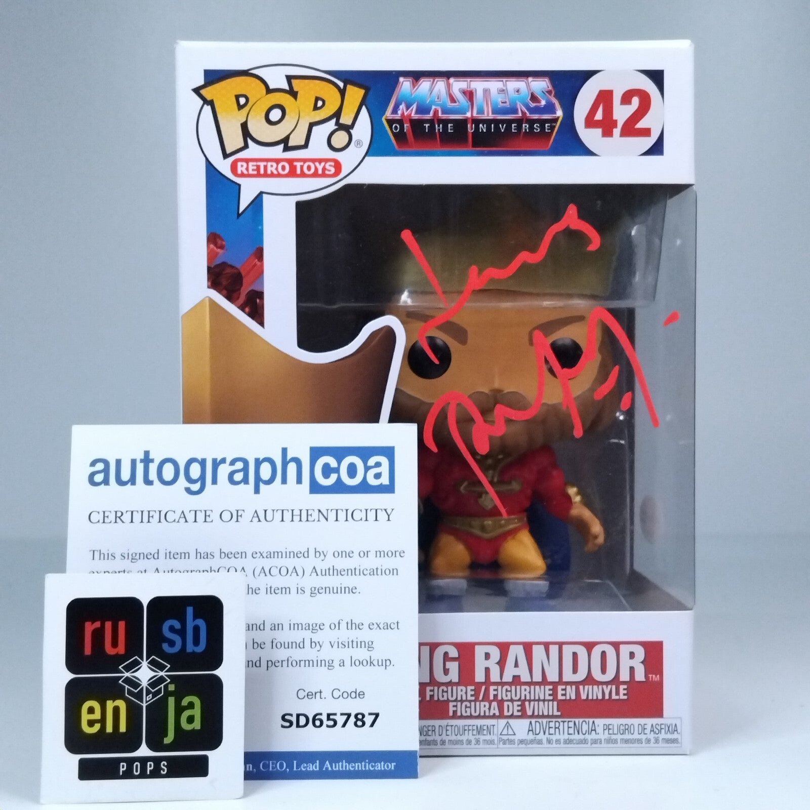 Funko Pop! MOTU Masters of the Universe King Randor Signed James Purefoy #42 WS