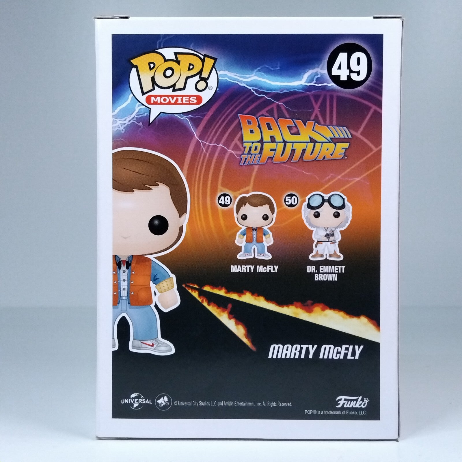 Funko Pop! Back to the Future Plutonium Marty McFly Signed Michael J Fox COA #49