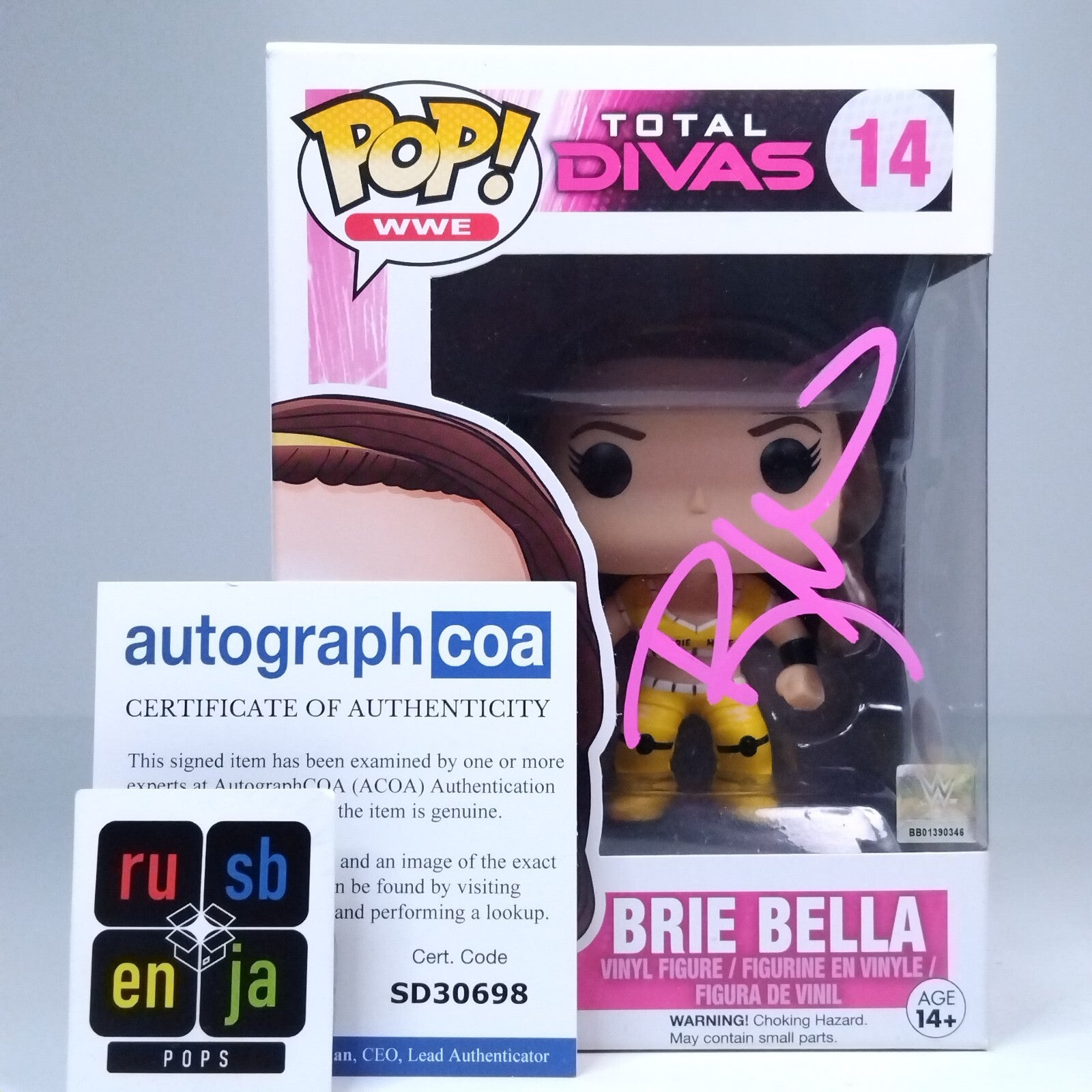 Funko Pop! WWE Total Divas Brie Bella Signed COA #14 WS