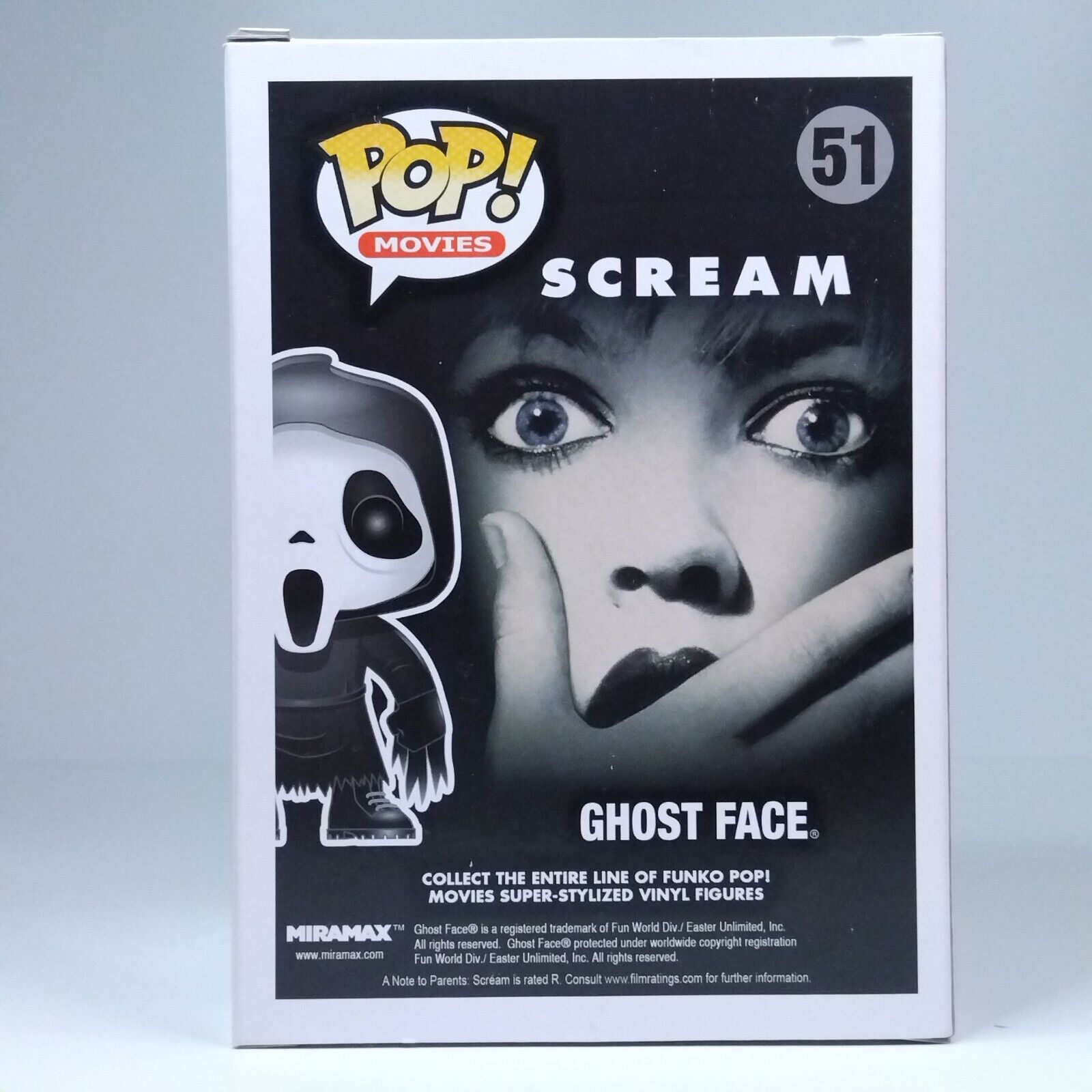 Funko Pop! Movies Horror Scream Ghost Face Signed & Quoted Neve Campbell COA #51