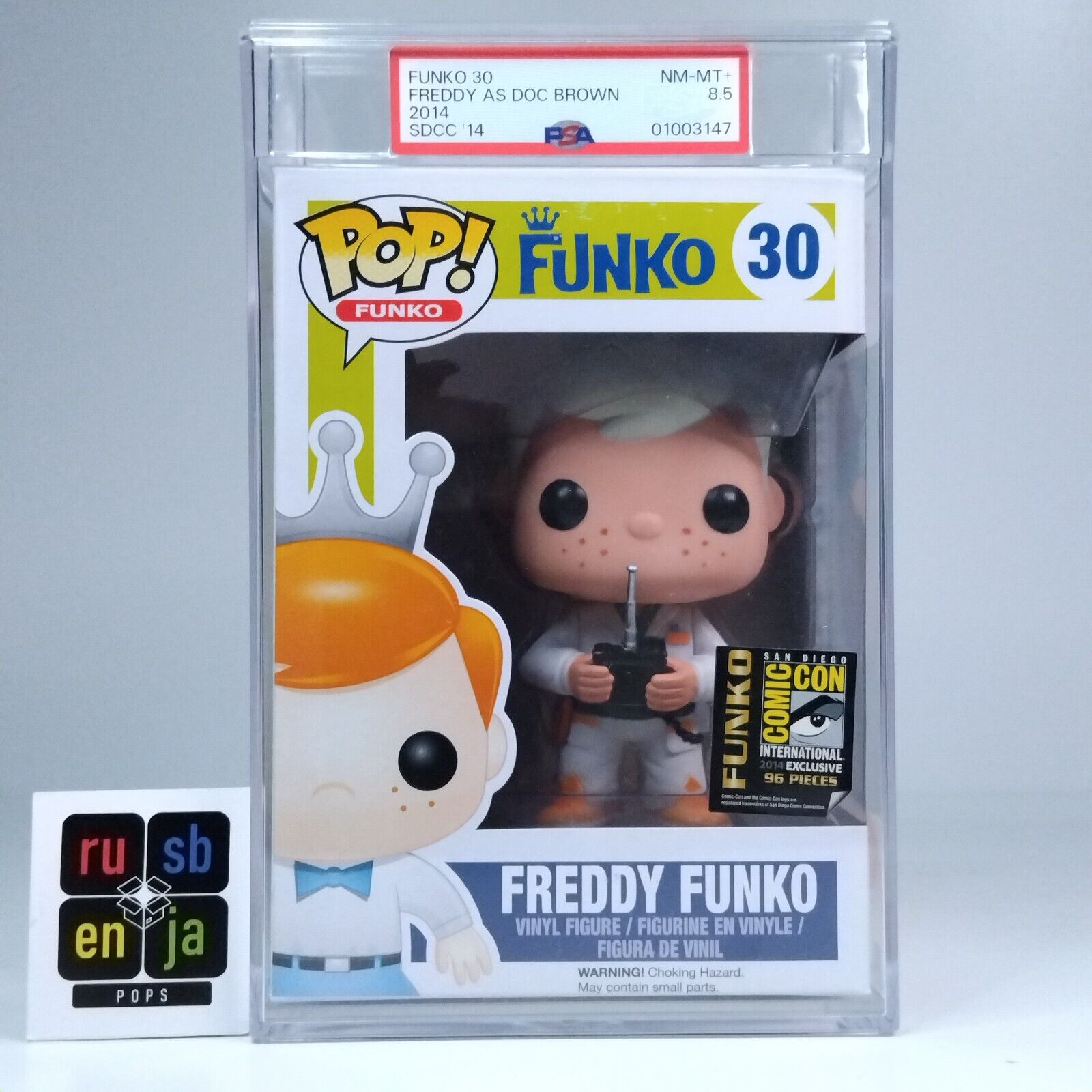 Funko Pop! Movies Back to the Future Freddy Funko as Doc SDCC 96 Pcs PSA 8.5 #30