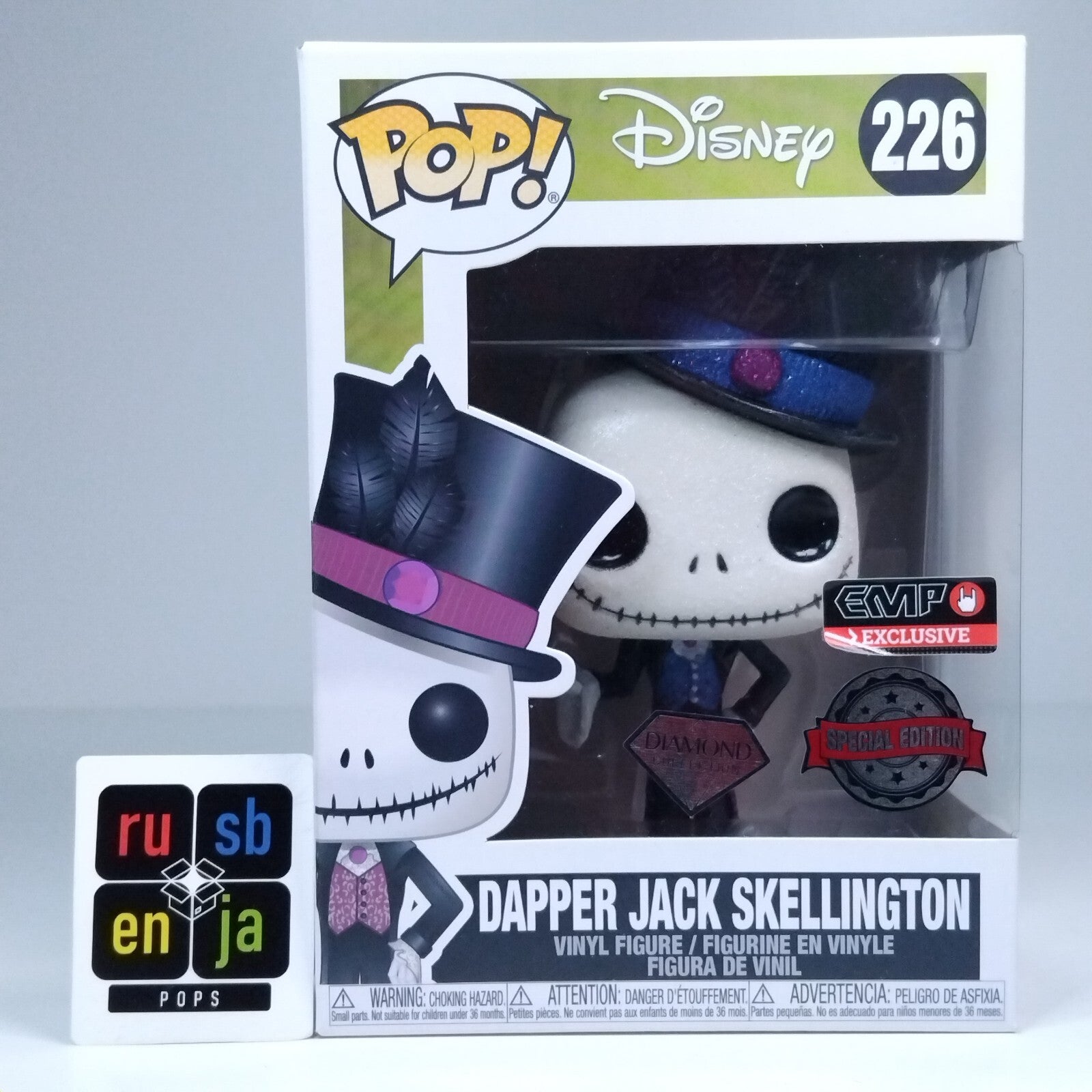 Funko Pop! Disney Nightmare Before Christmas Dapper Jack Skellington Diamond 226