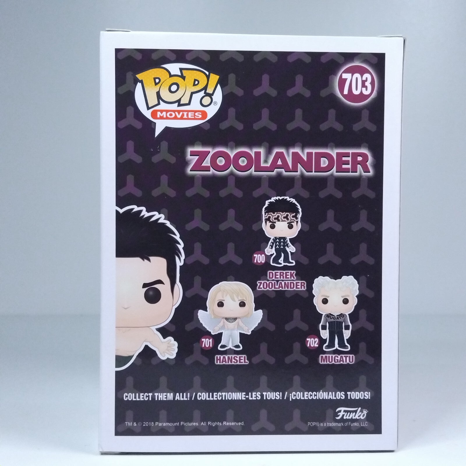 Funko Pop! Movies Zoolander Derek Zoolander Signed Ben Stiller COA #703 WS
