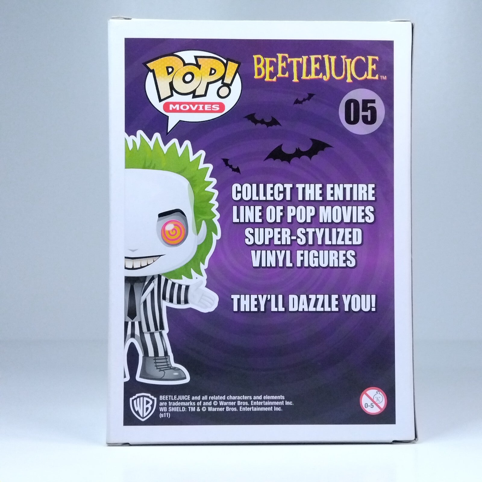 Funko Pop! Movies Horror Beetlejuice Glow Chase #05 MISSING STICKER