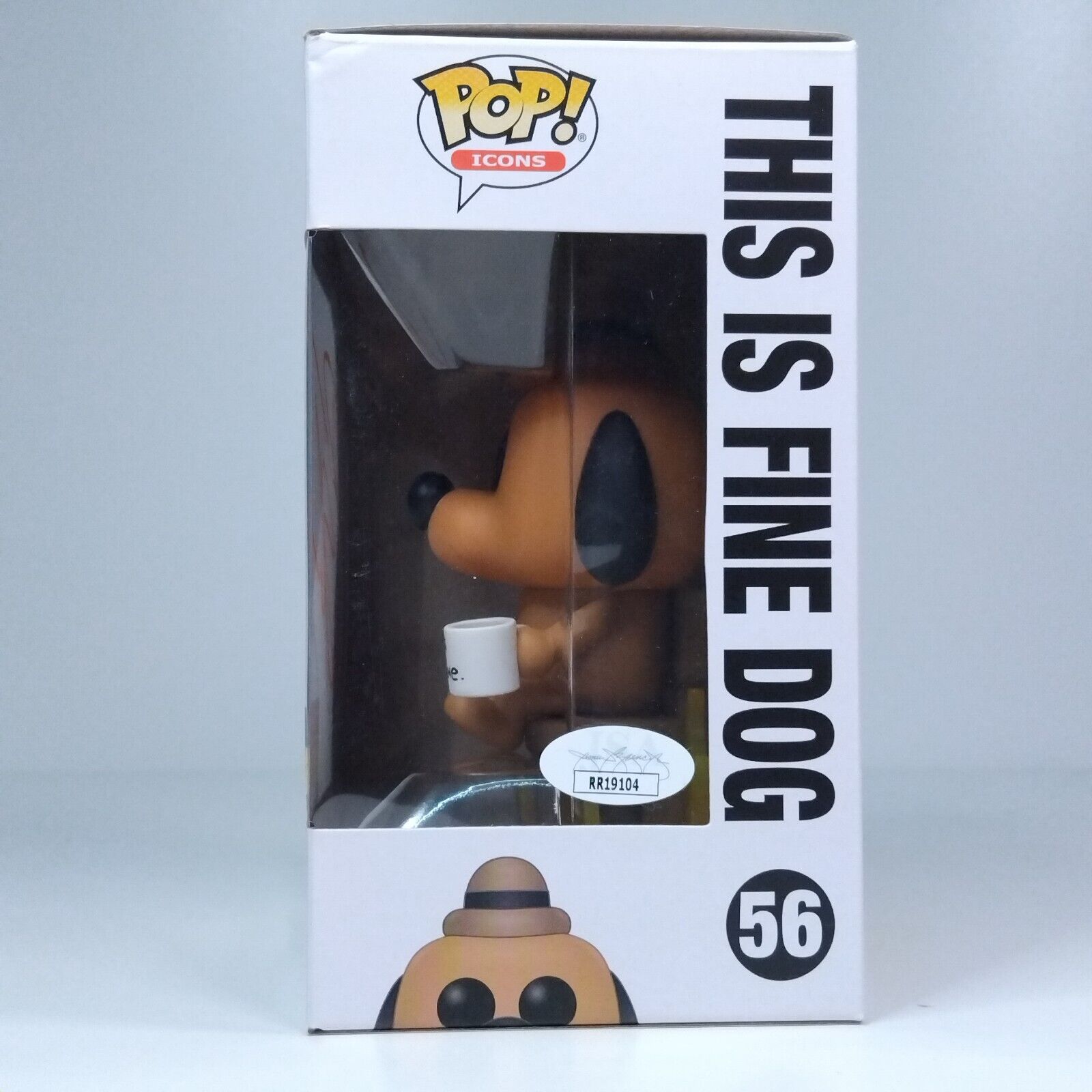 Funko Pop! Icons This is Fine Dog Signed Dana Snyder COA #56