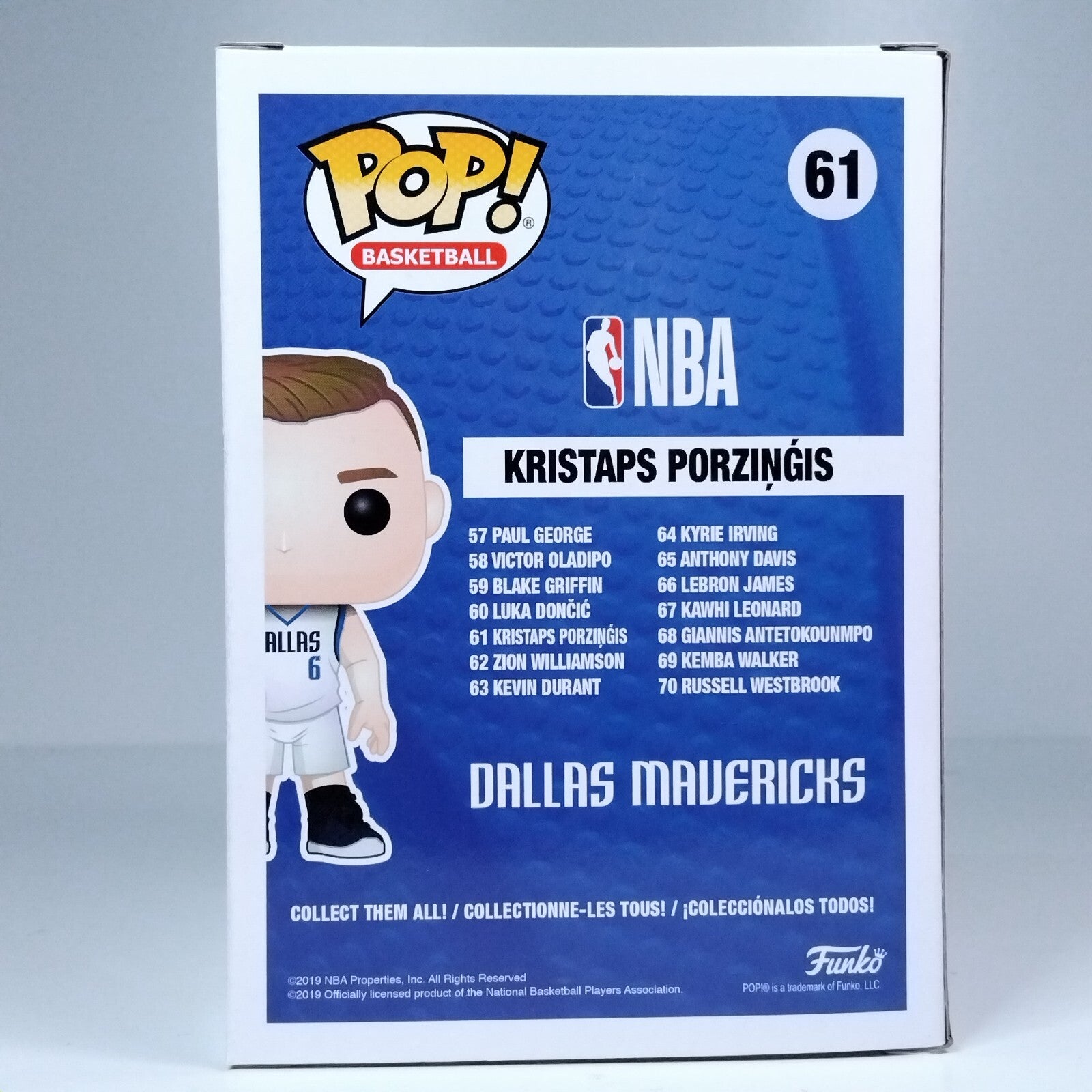 Funko Pop! Sports Basketball NBA Mavericks Kristaps Porzingis #61