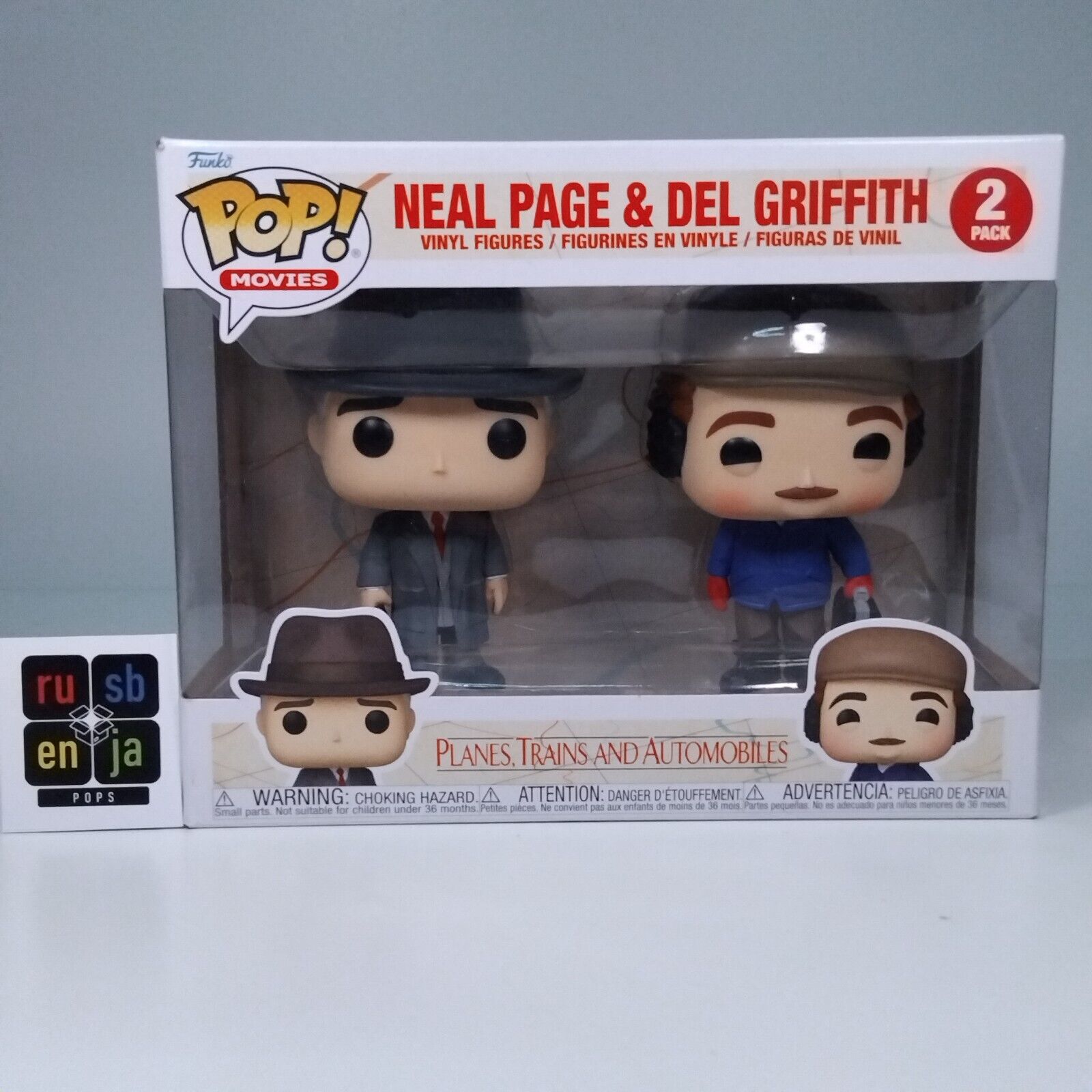 Funko Pop! Movies Planes Trains & Automobiles Neal Page & Del Griffith 2 Pack