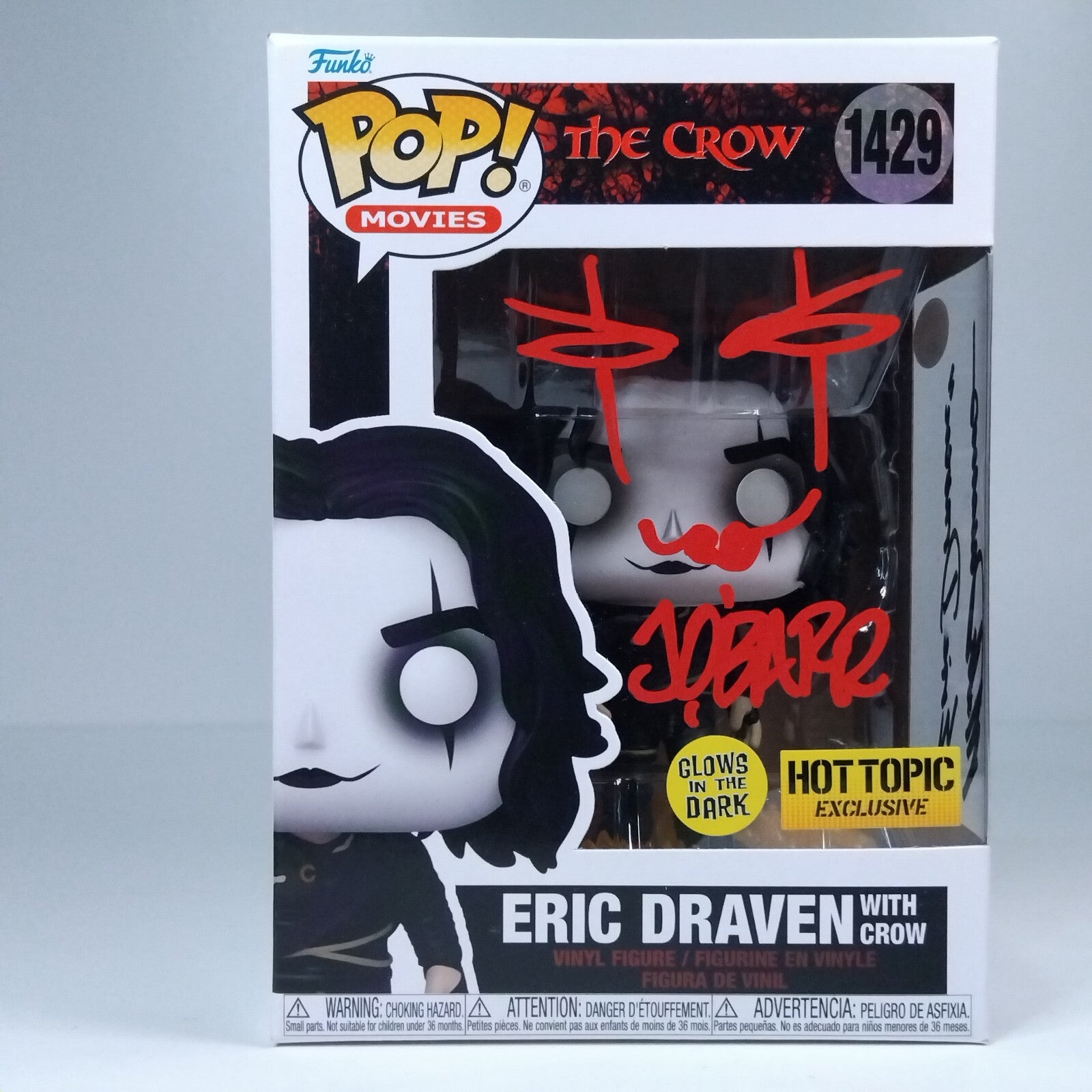 Funko Pop! The Crow Eric Draven Signed James O'Barr & Mark Dacascos COA #1429