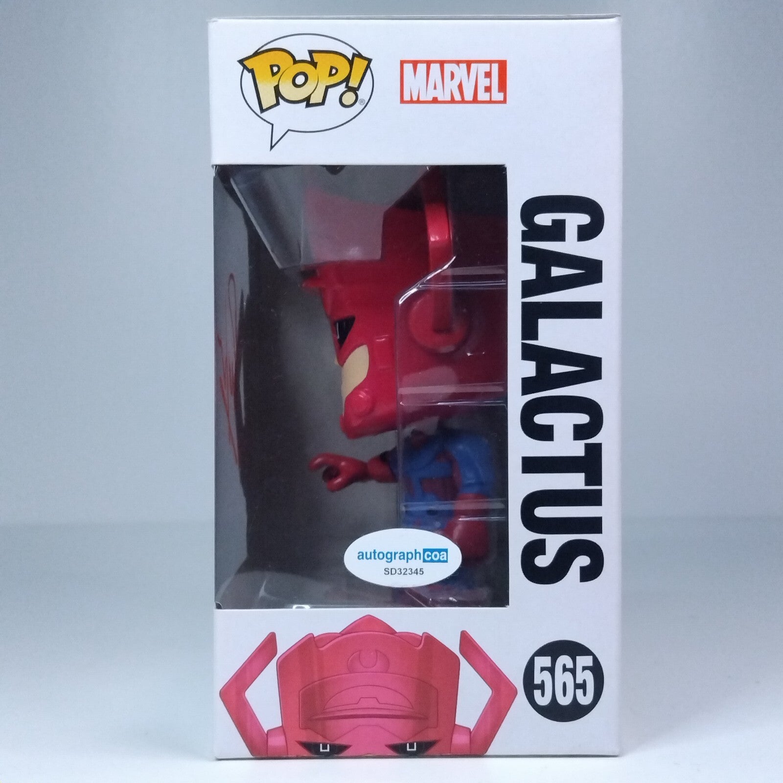 Funko Pop! Marvel Fantastic Four 4 Galactus Signed Ralph Ineson COA #565 WS