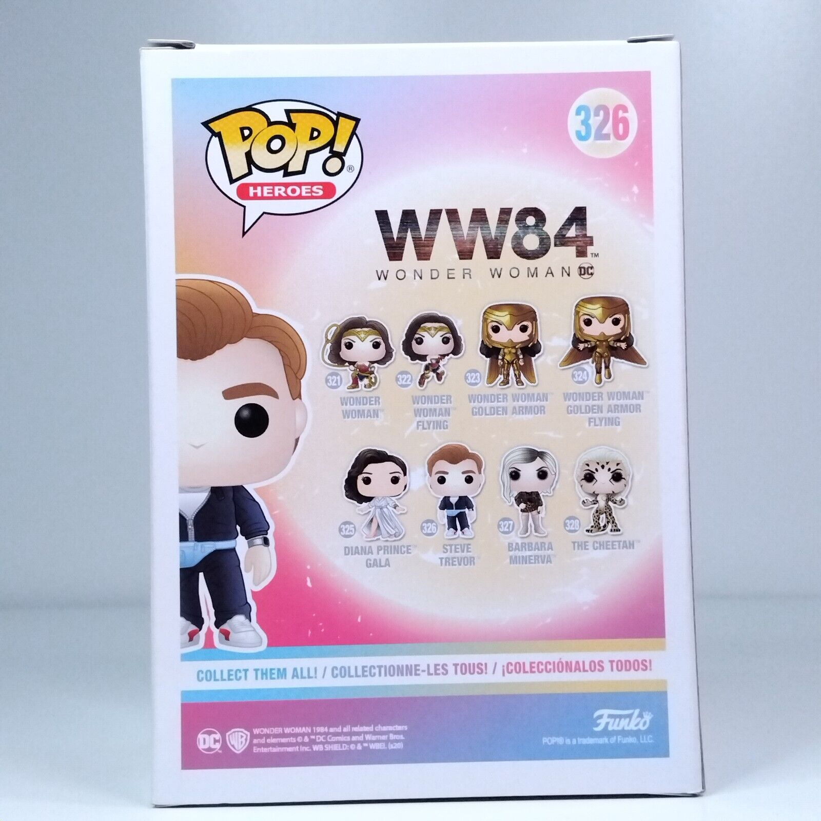 Funko Pop! DC Heroes Wonder Woman Steve Trevor Signed Chris Pine COA #326 WS