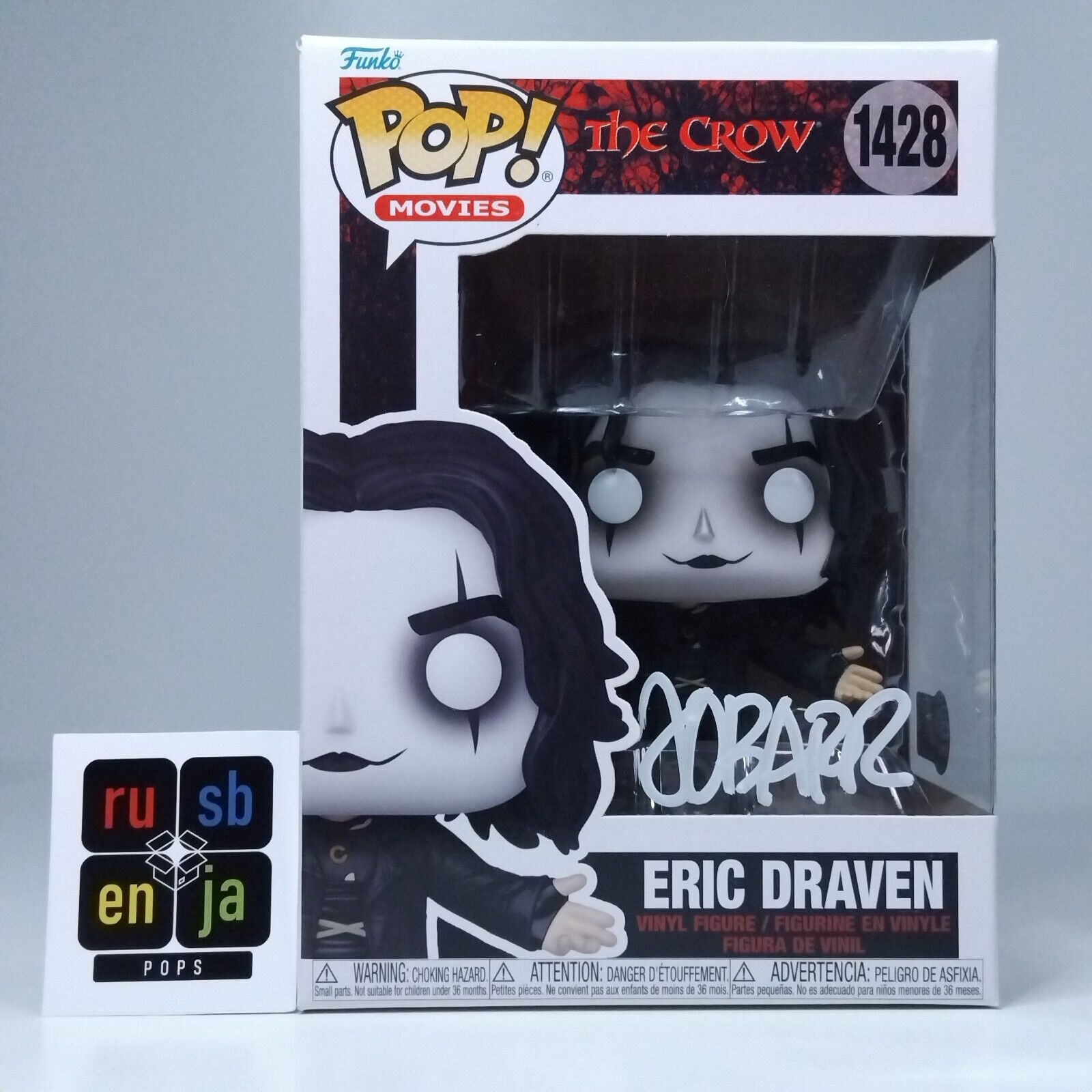 Funko Pop! Movies Horror The Crow Eric Draven Signed James O'Barr COA #1428