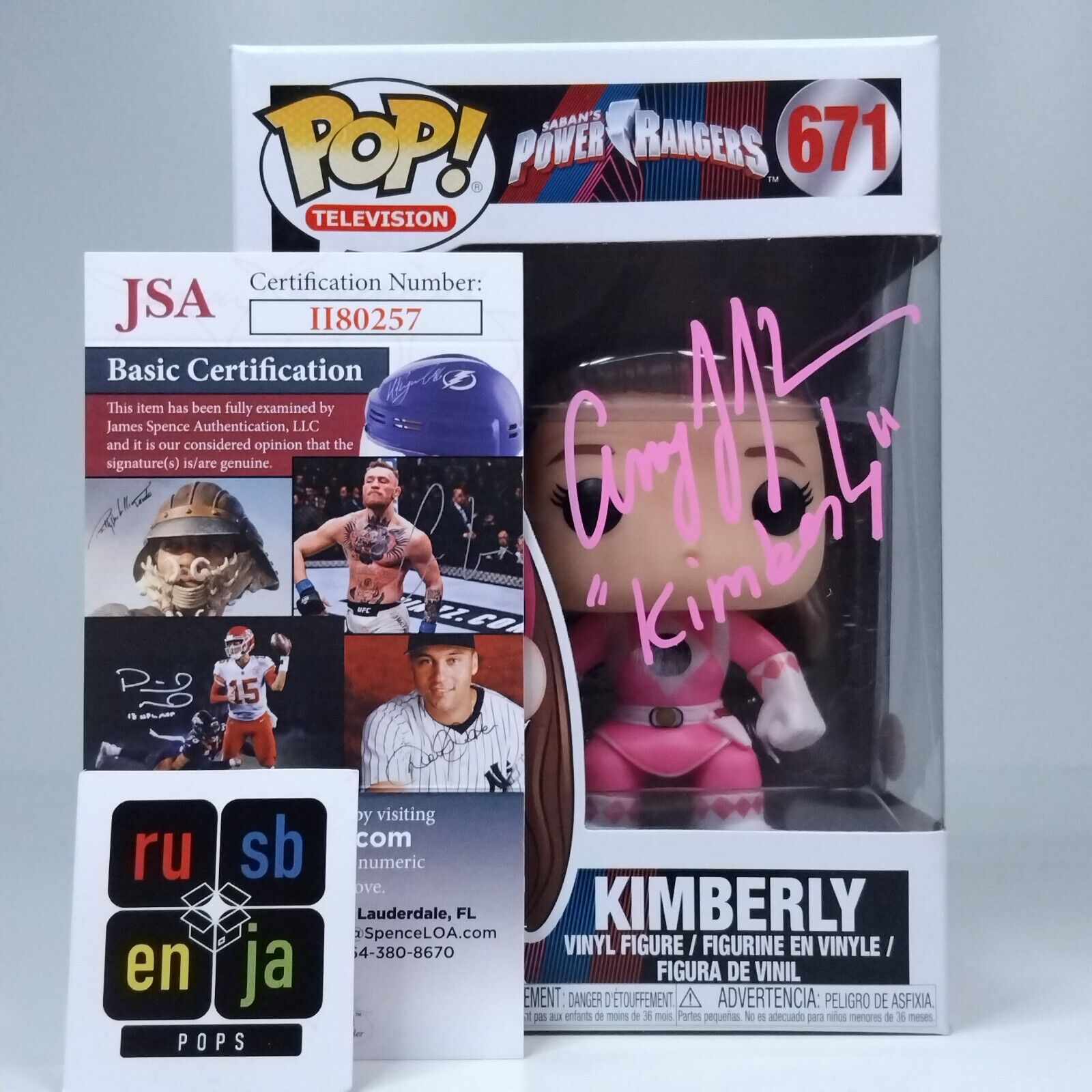 Funko Pop! TV Retro Power Rangers Kimberly Signed Amy Jo Johnson COA #671